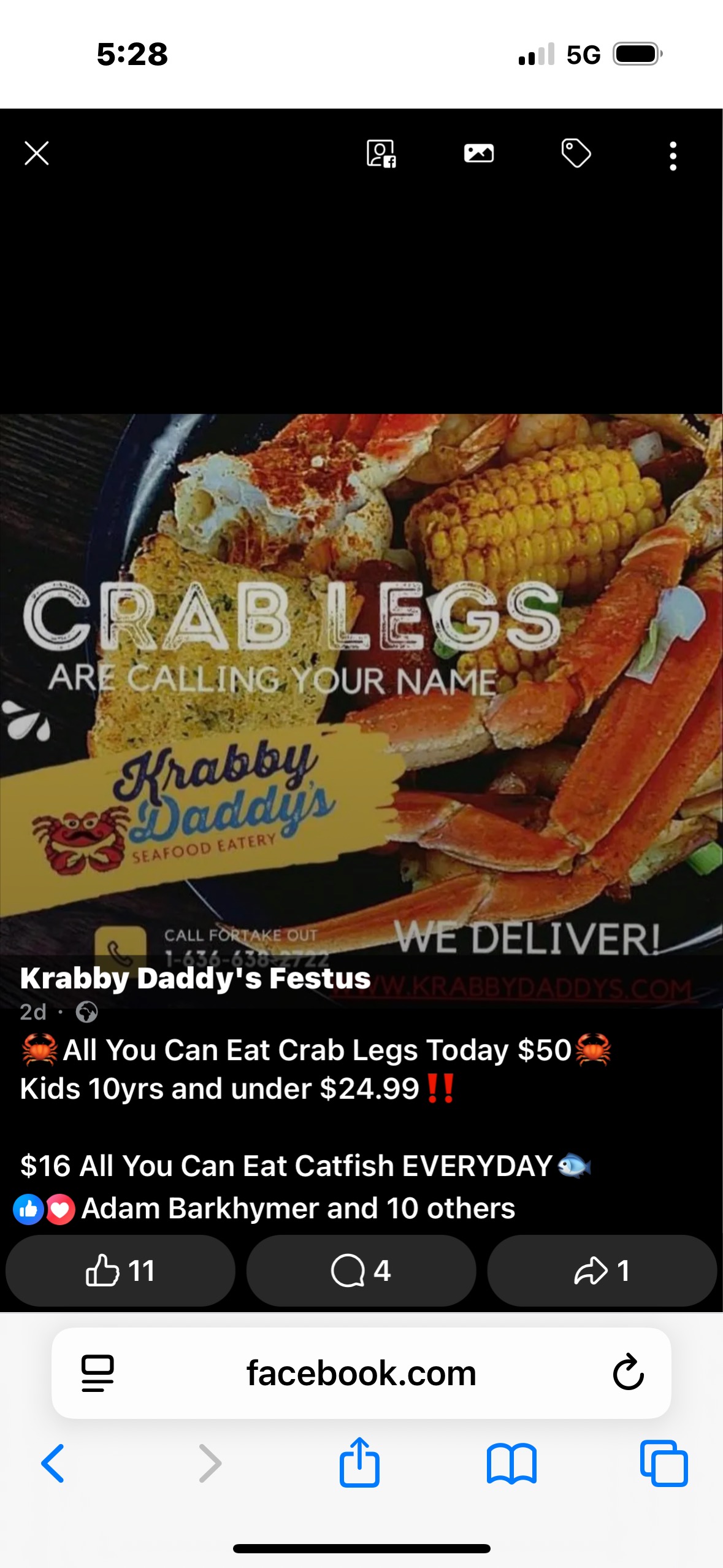 Off today come get All you can eat... - Krabby Daddy's Festus | Facebook