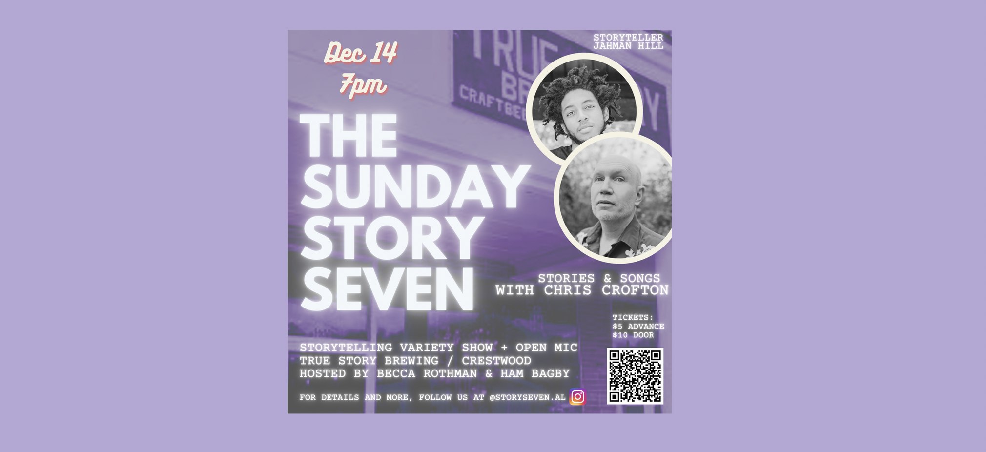 Sunday Story Seven with Jahman Hill and musical guest Chris Crofton
