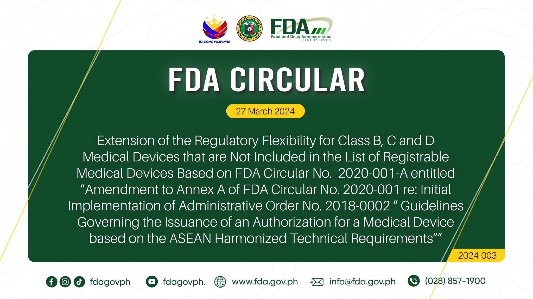 ***FDA Circular... - Food and Drug Administration Philippines | Facebook