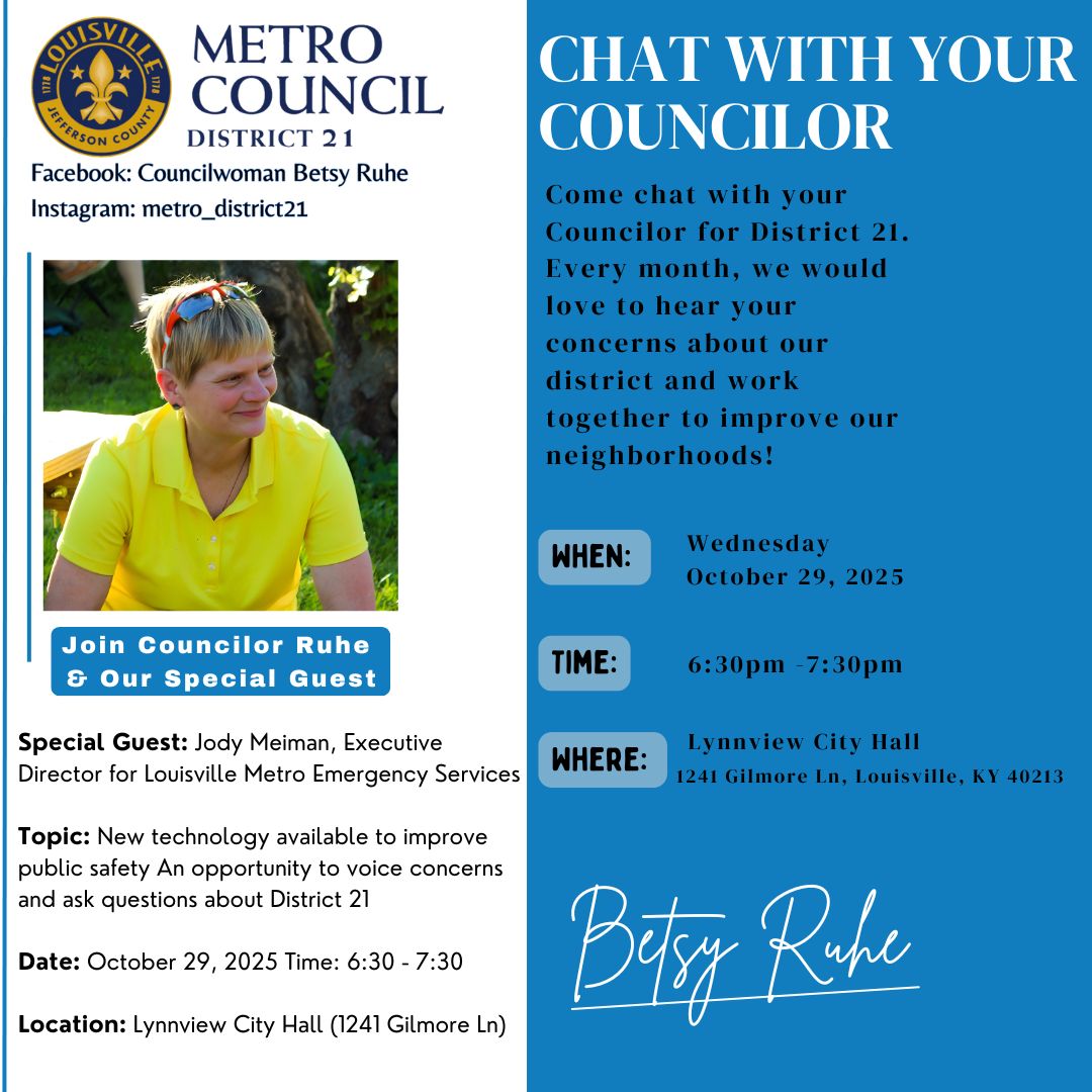 Councilwoman - Don’t miss this today's “Chat with Ruhe” featuring Jody ...
