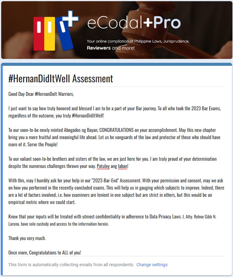 eCodal+ - To our brave #HernanDoIt warriors, kindly check...