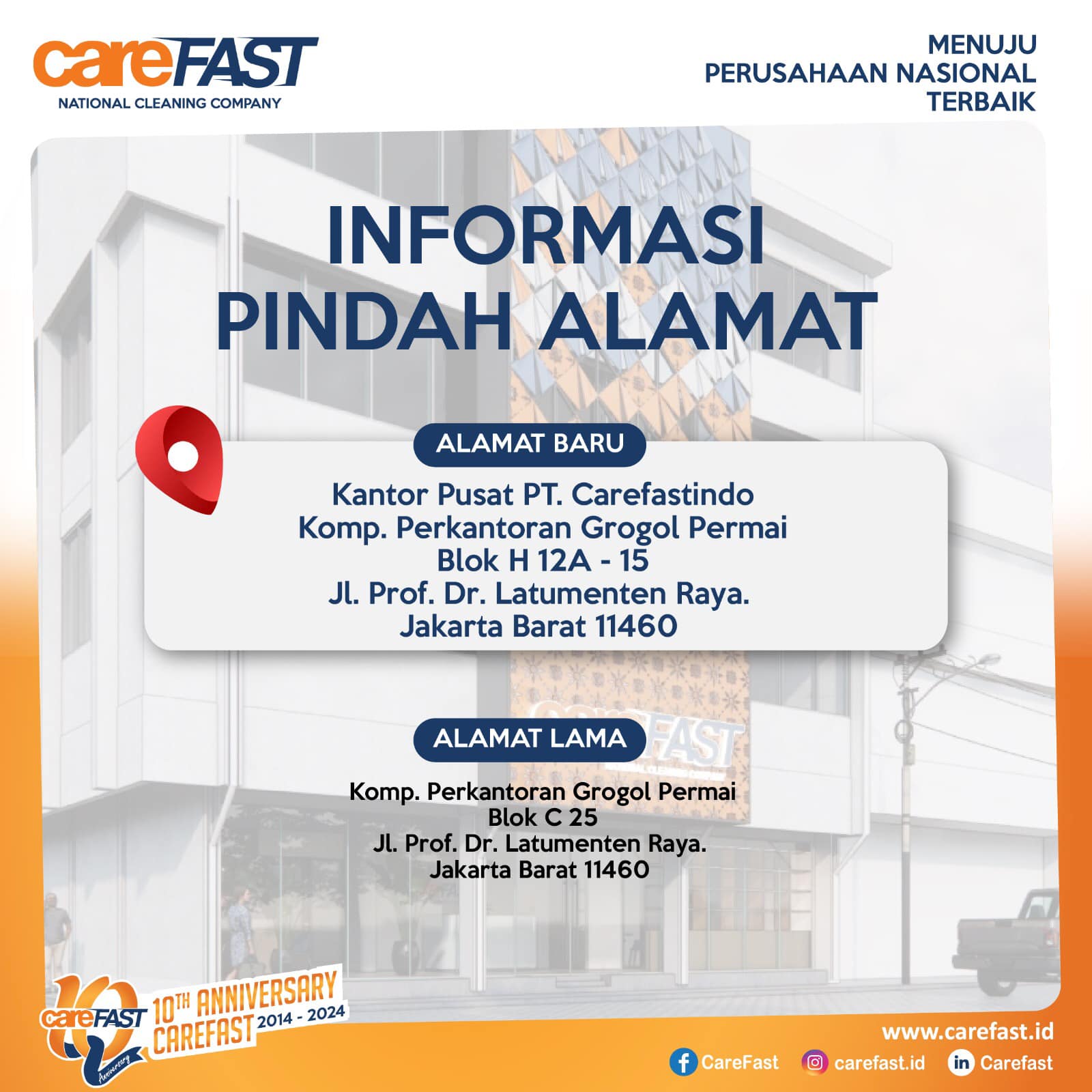 CareFast - Relokasi Kantor Pusat PT. Carefastindo ke... | Facebook