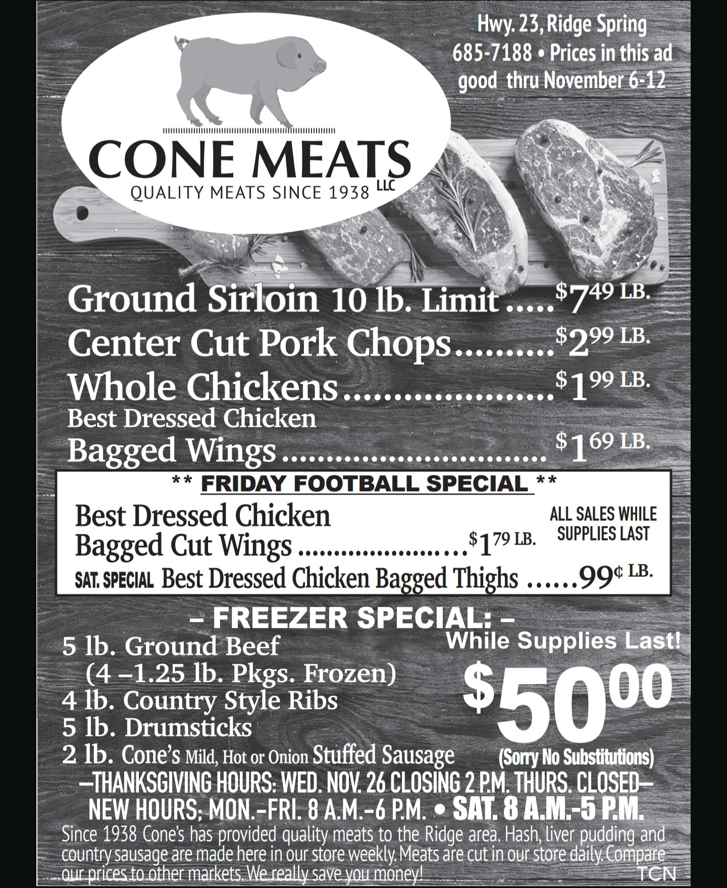 Cone's Meats, LLC | Ridge Spring SC