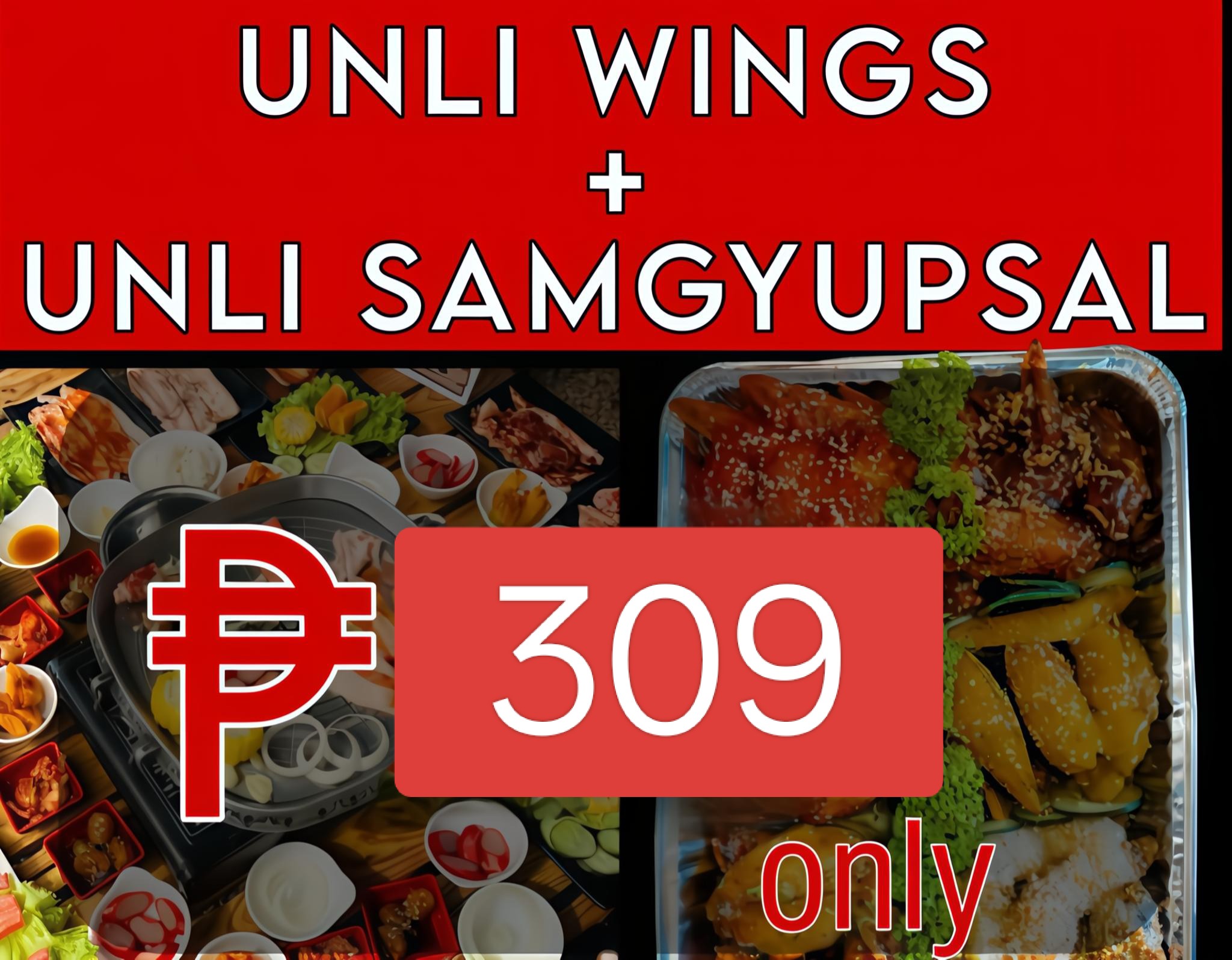 Unli - ‼️PROMO‼️ UNLI WINGS WITH 16 FLAVORS + UNLI SAMGYUP 🫰 ️ FOR ONLY ...