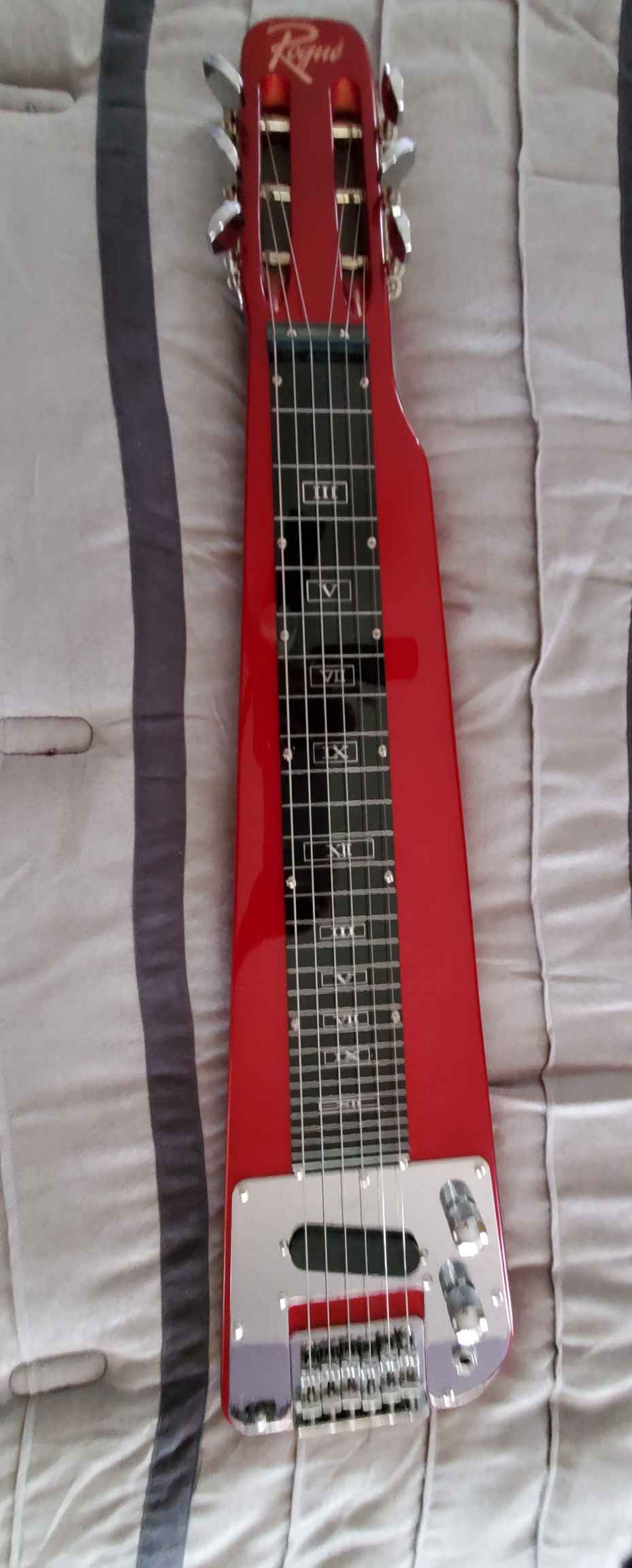 Rogue RLS1MRD Lap Steel Guitar with stand, gig bag, and slide Metallic ...
