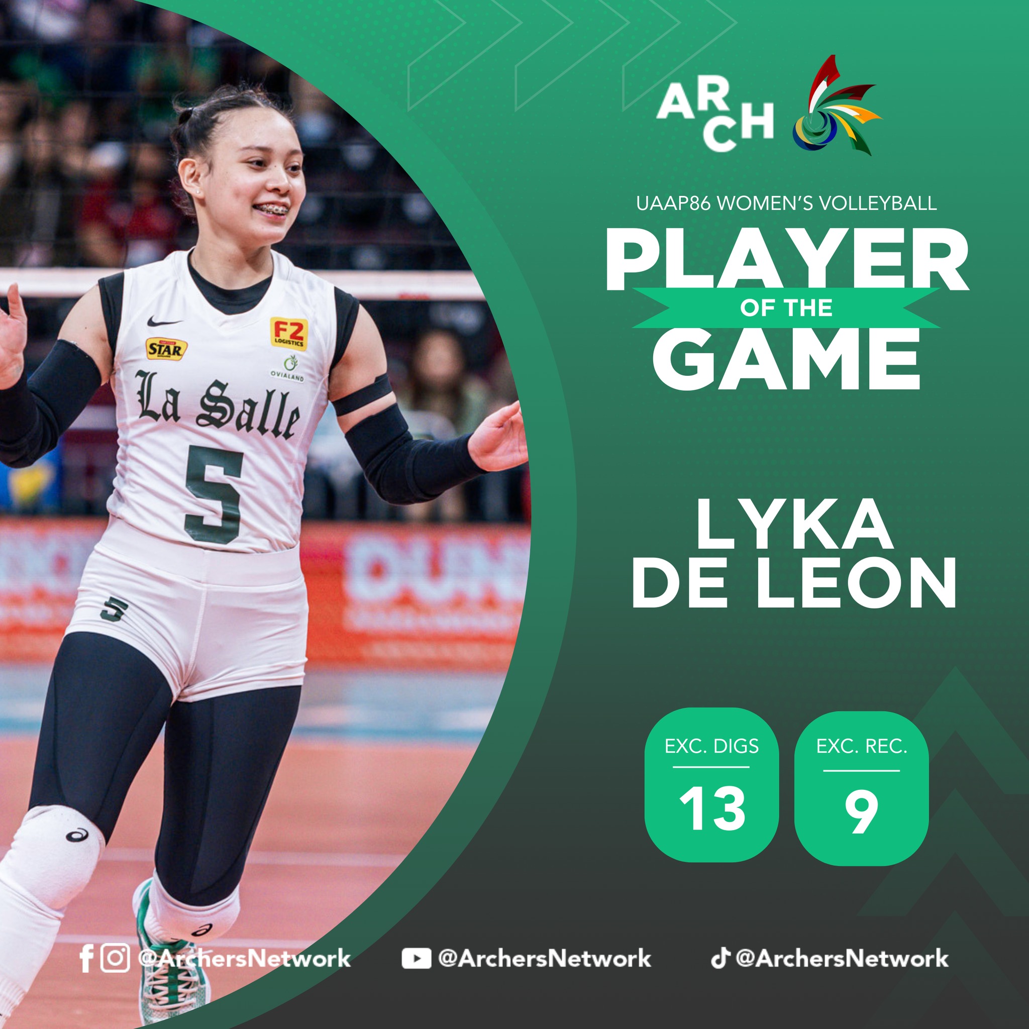 LYKA DE LE-OWNED IT ✊ DLSU Lady Spiker Lyka De Leon bags the