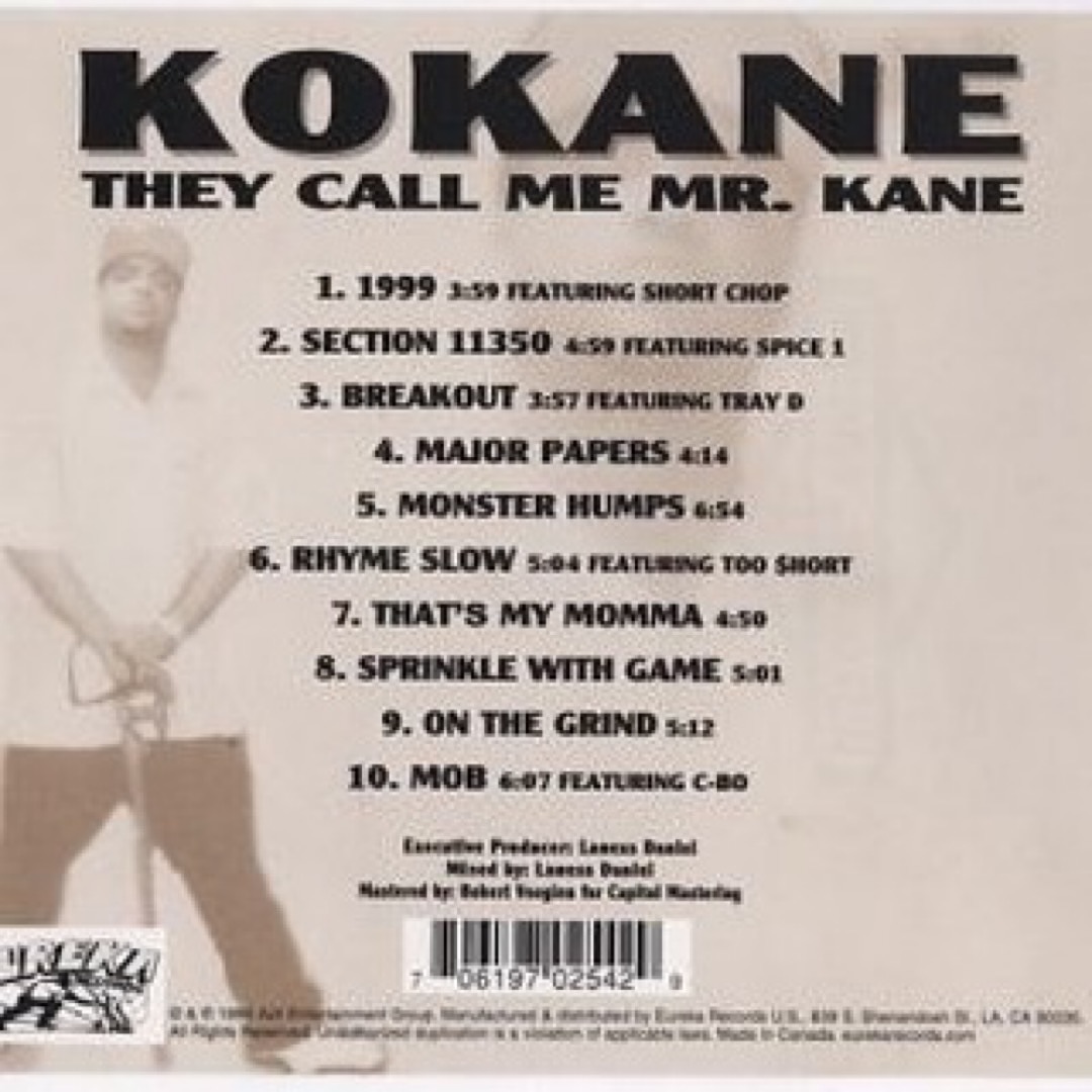 26 years ago today @kokane_og_ dropped “They Call Me Mr. Kane” #kokane