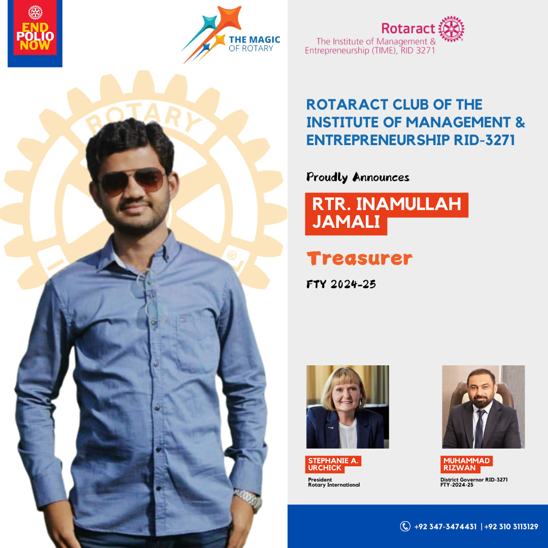 Rotaract - We are excited to announce that Rtr. Inamullah Jamali has ...