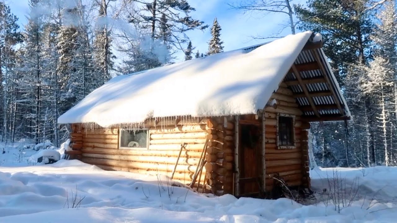 Rak - Wilderness Off Grid Log Cabin: Snowfall, Below Zero, Sledding ...