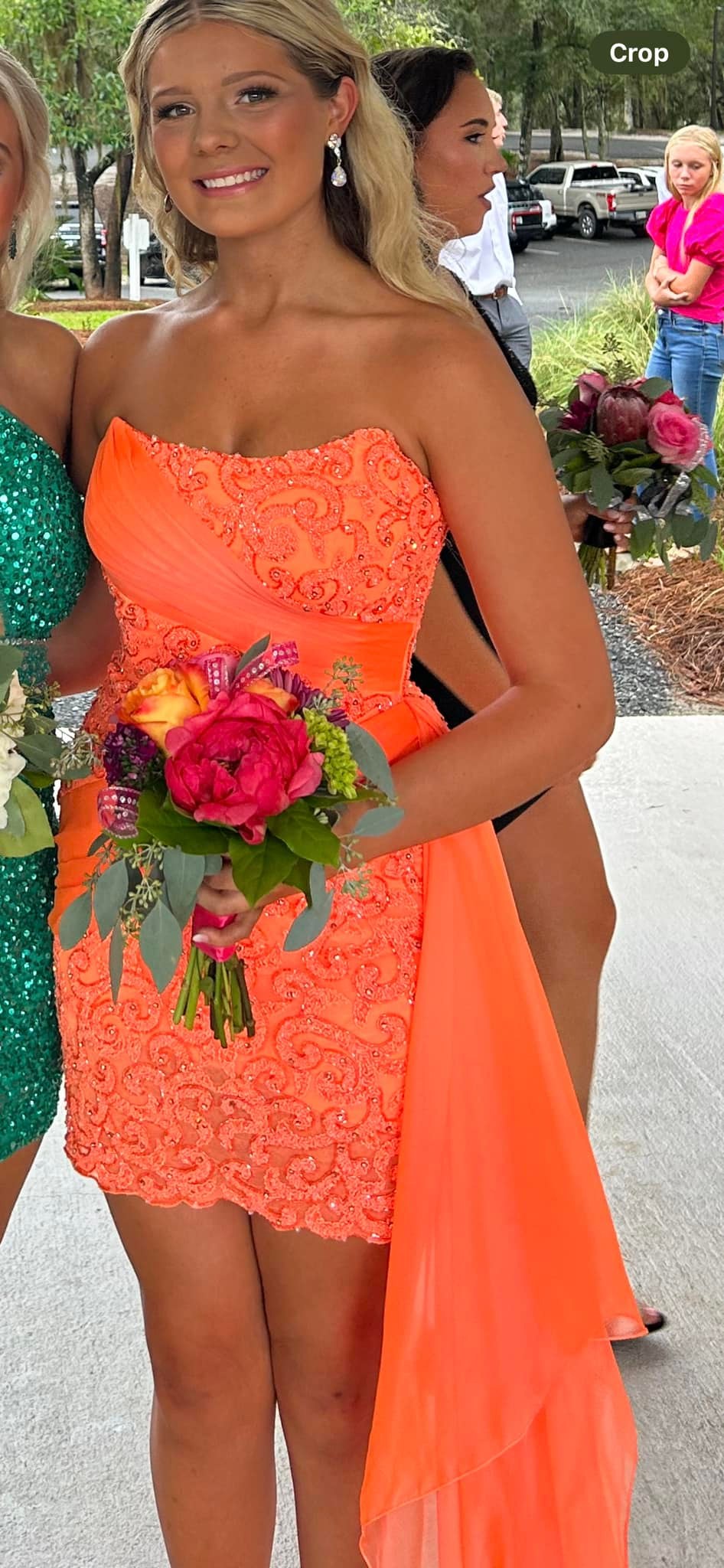 light pink homecoming dress Dress,High Low Homecoming Dresses,Ruffled Homecoming Dress,HC00134 Size:4X/22-24 summerflashsale2023 bachelorette party or any Wedding Guest Fit And