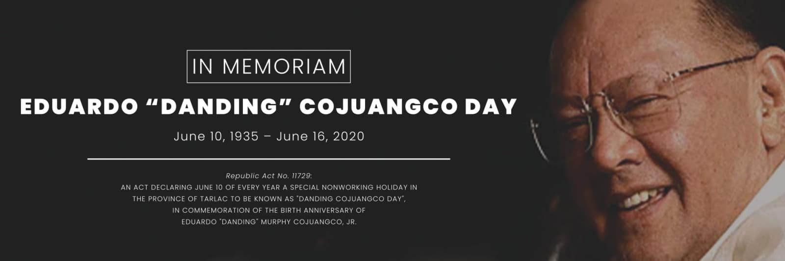 Susan Yap - In Memoriam Eduardo “Danding” Cojuangco Day...