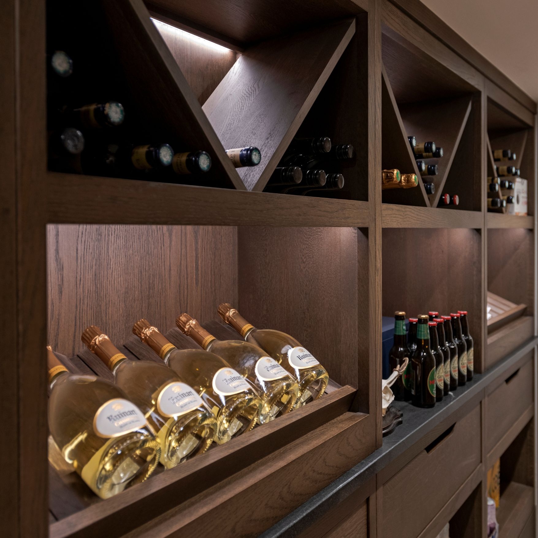 Henrietta - As promised, the beautifully built, custom wine storage in ...