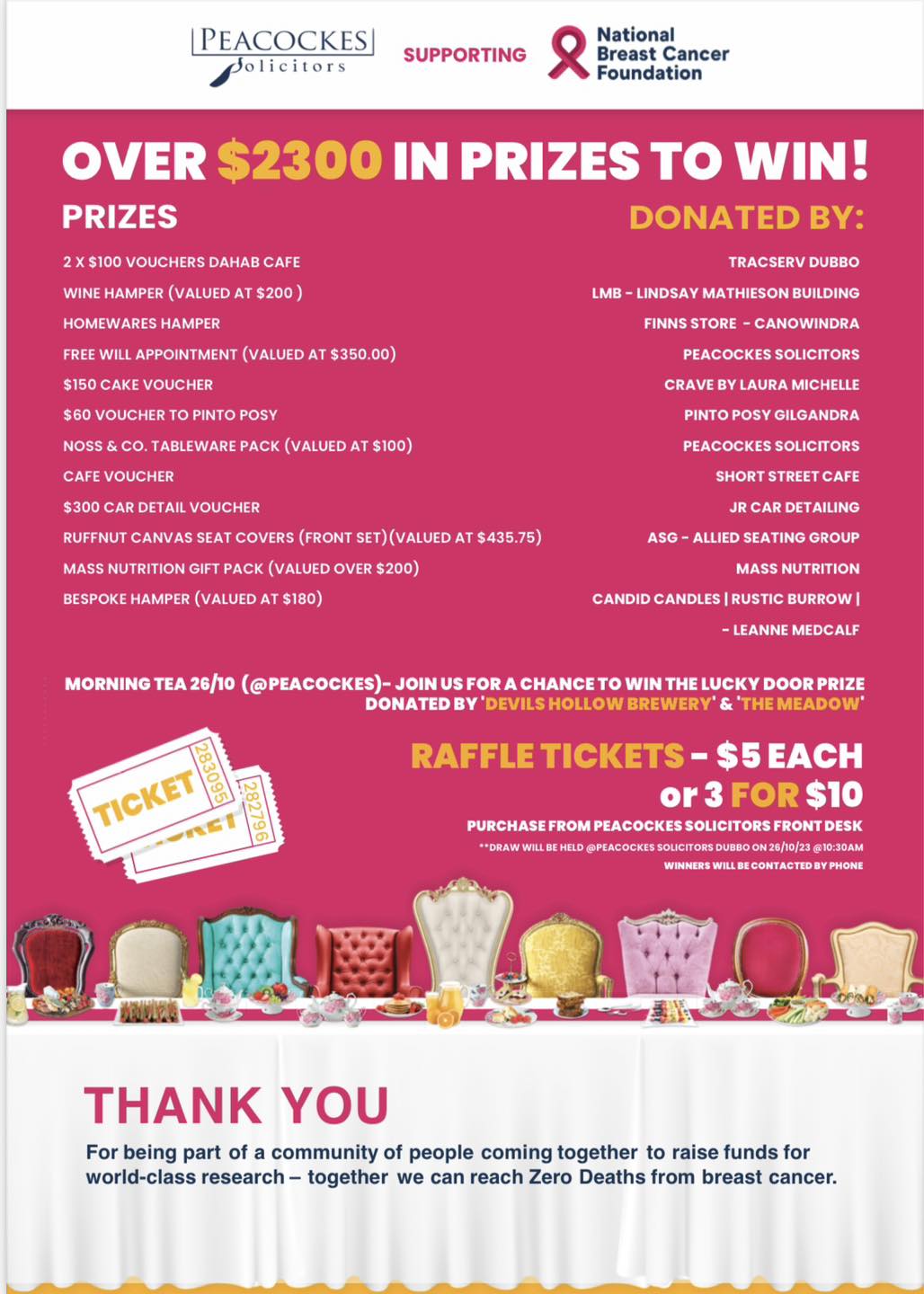 Sharing an updated raffle prize... - Peacockes Solicitors | Facebook