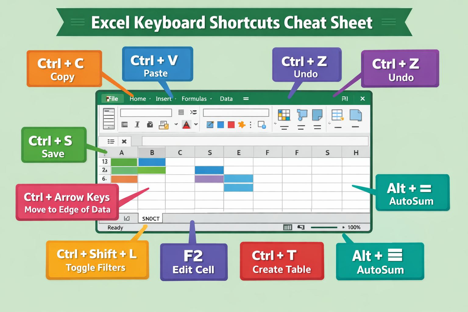 Excel - 🔥 STOP Wasting Time! Download this FREE PDF with 50+ shortcuts ...