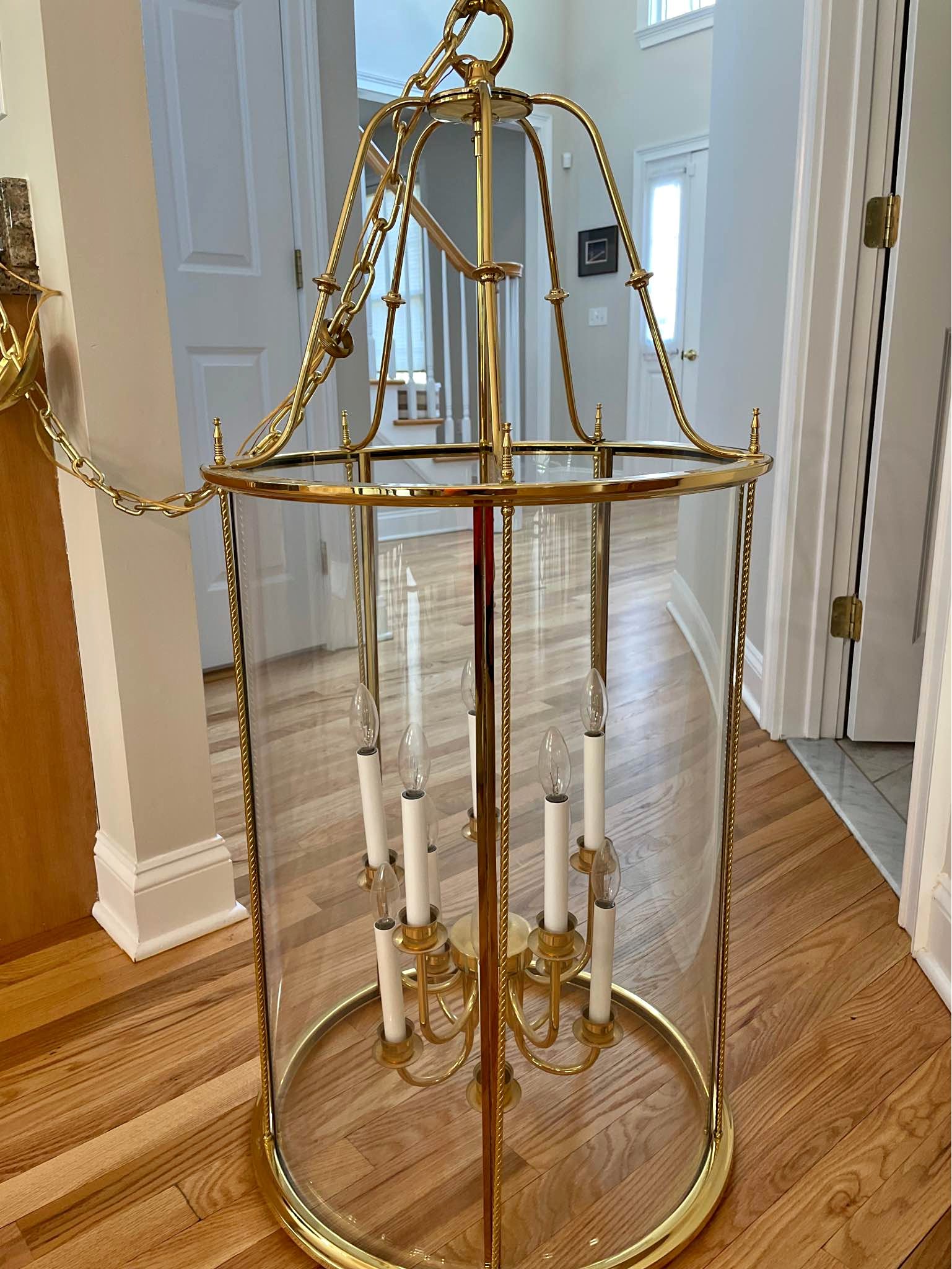 Vintage four light brass mission chandelier - Chandeliers - Farmington ...