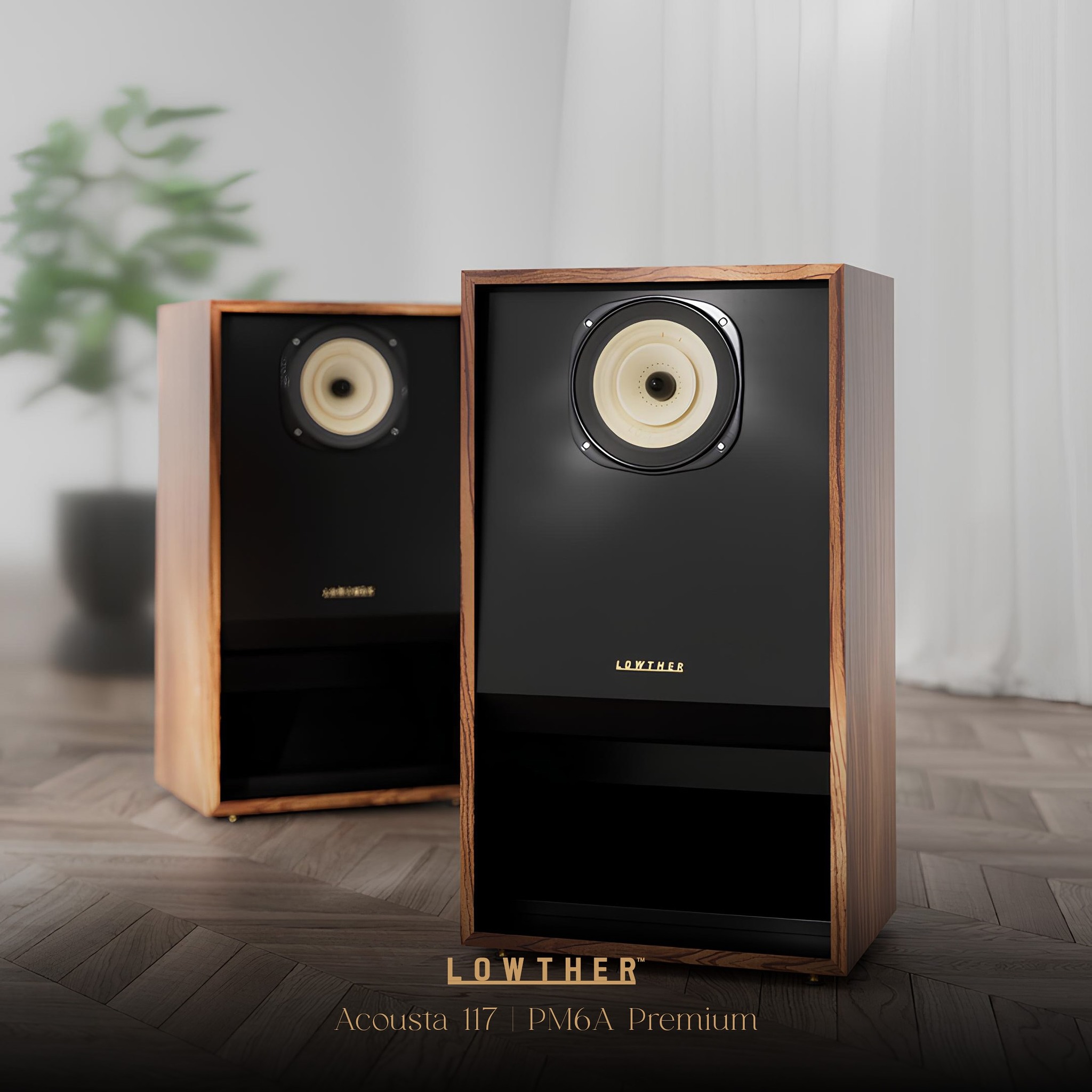 Lowther Acousta 115 with PM5A for green-loving interior designer