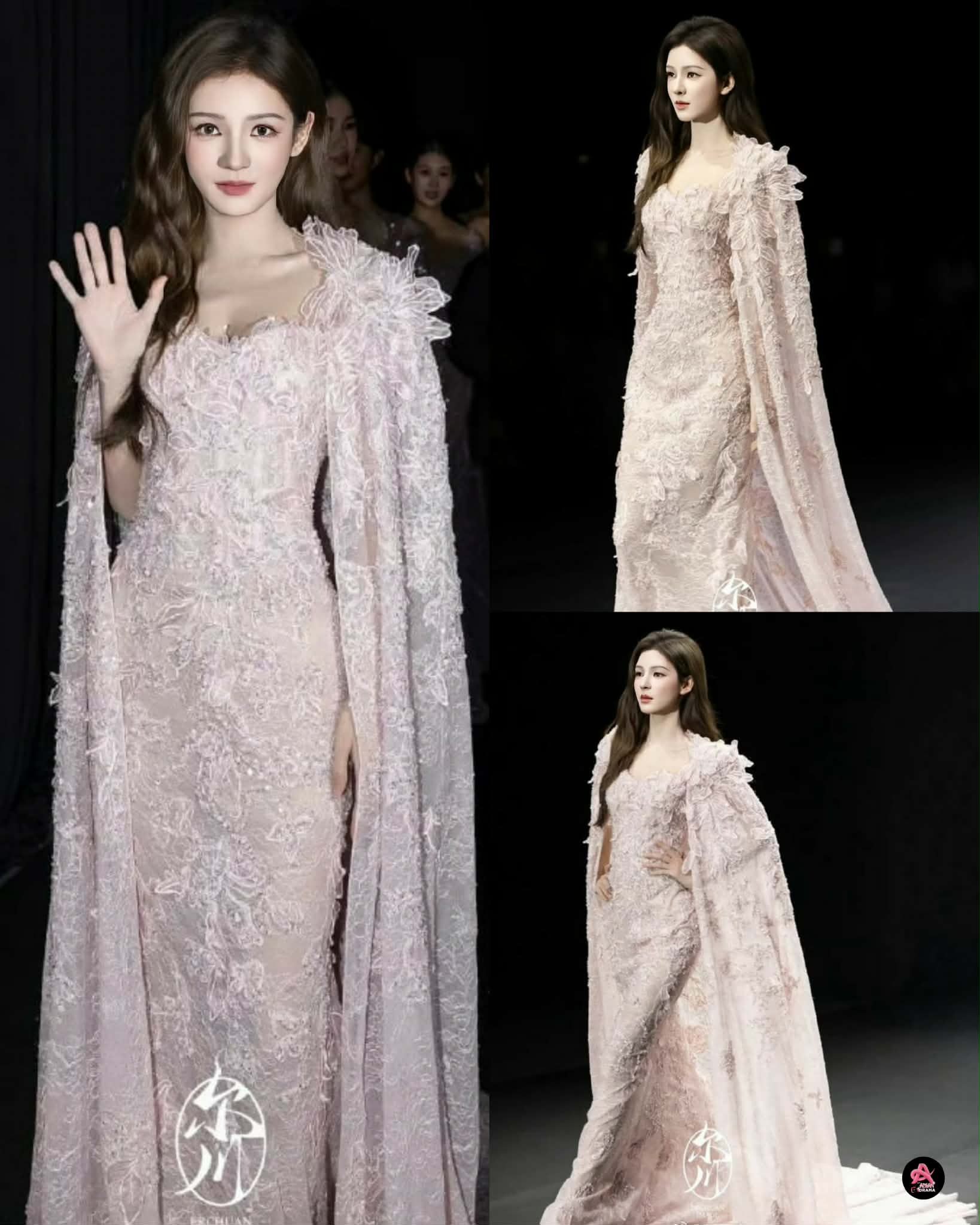 manon beige chiffon lace up dress Actress Zhou Xun wore 'Manon', a lavender tulle gown from #VeraWangBride 2022 Bridesmaids Collection. She wore an A-line made of layers of soft tulle that falls elegantly over the body. Featuring this dress is your Corset/Lace-Up Eloise Tie Neck Dress Collar Size:16