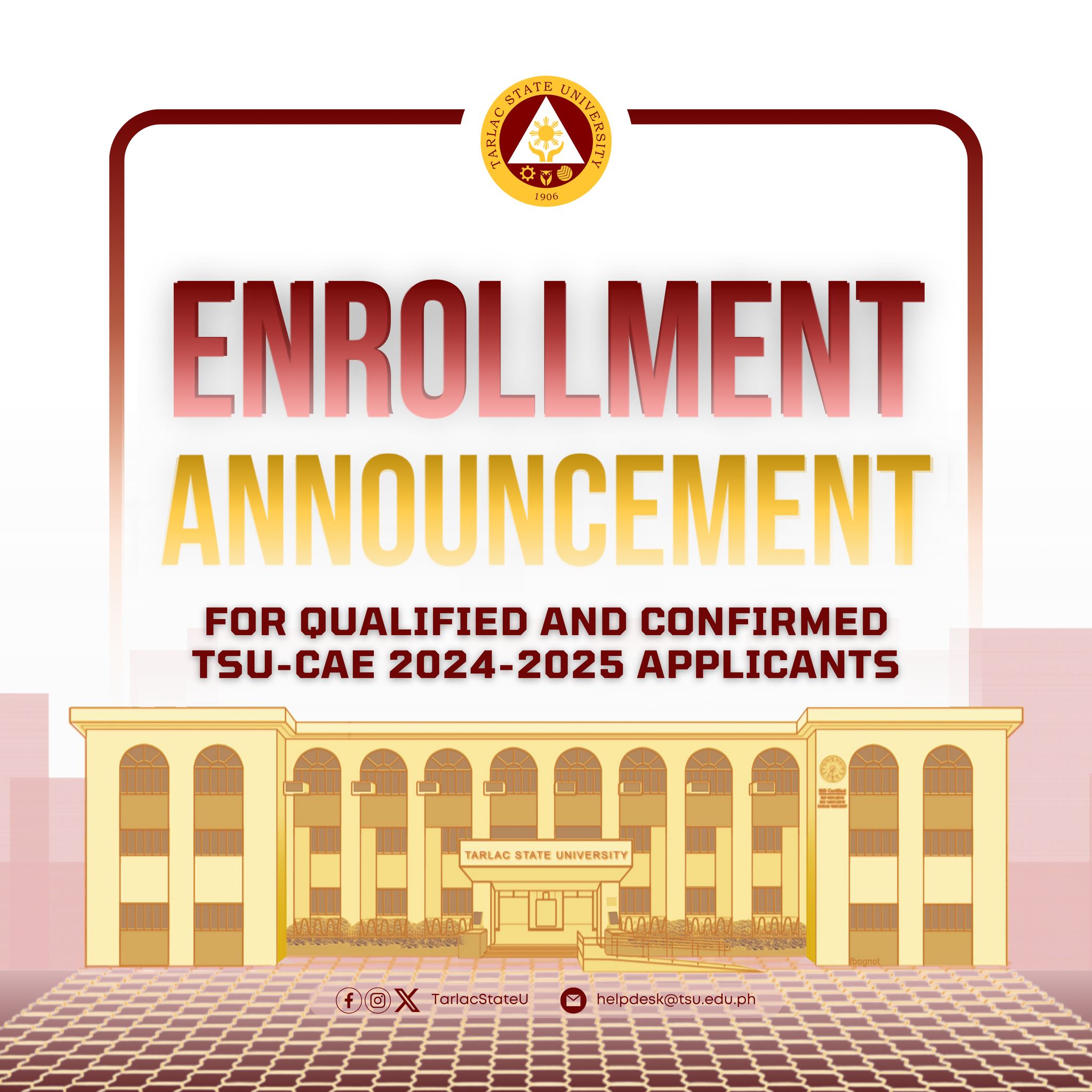 Heads up to all qualified and... - Tarlac State University | Facebook