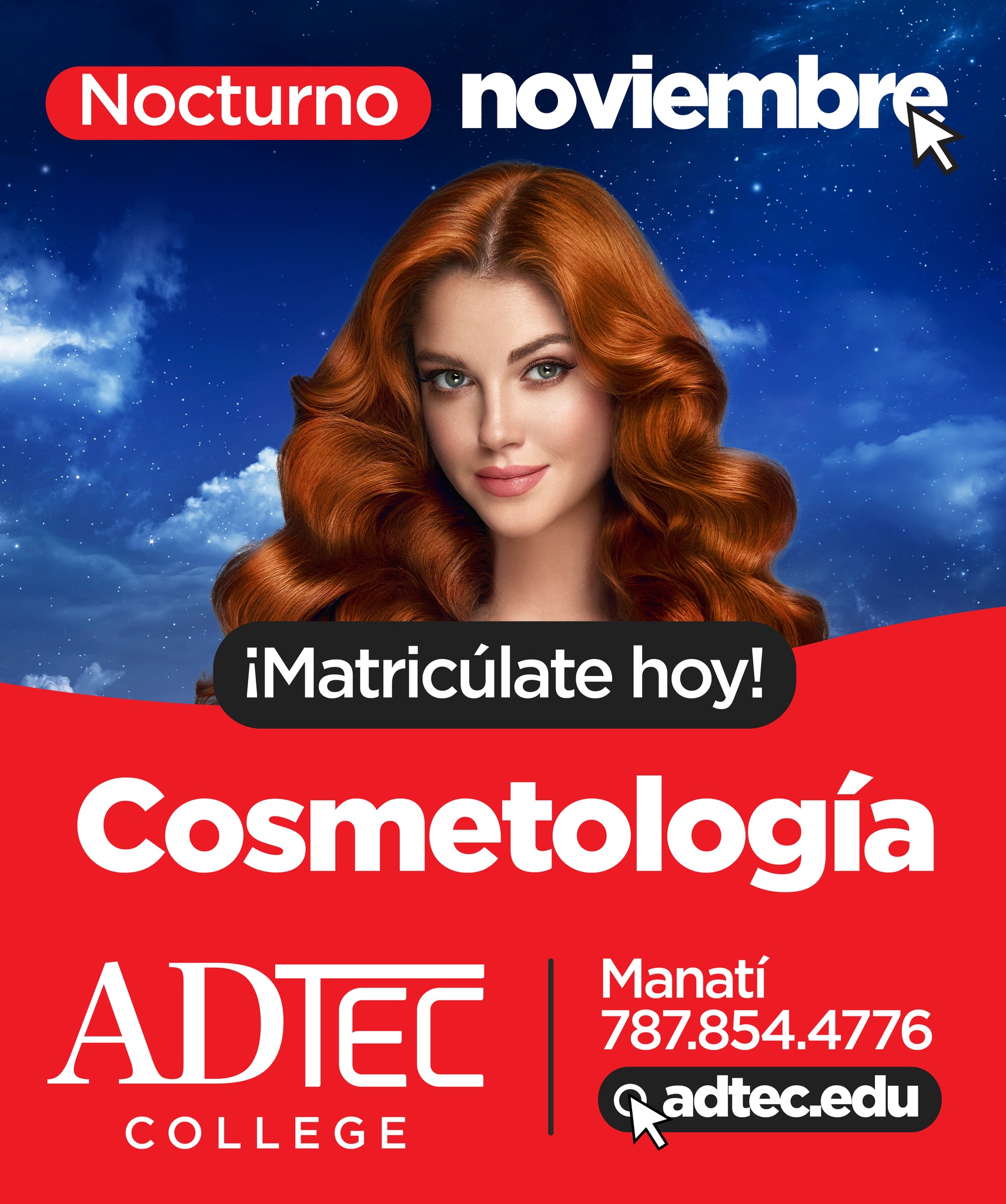 Adtec - ¡Tu talento merece brillar! Estudia Cosmetología de Noche 🌙 en ...
