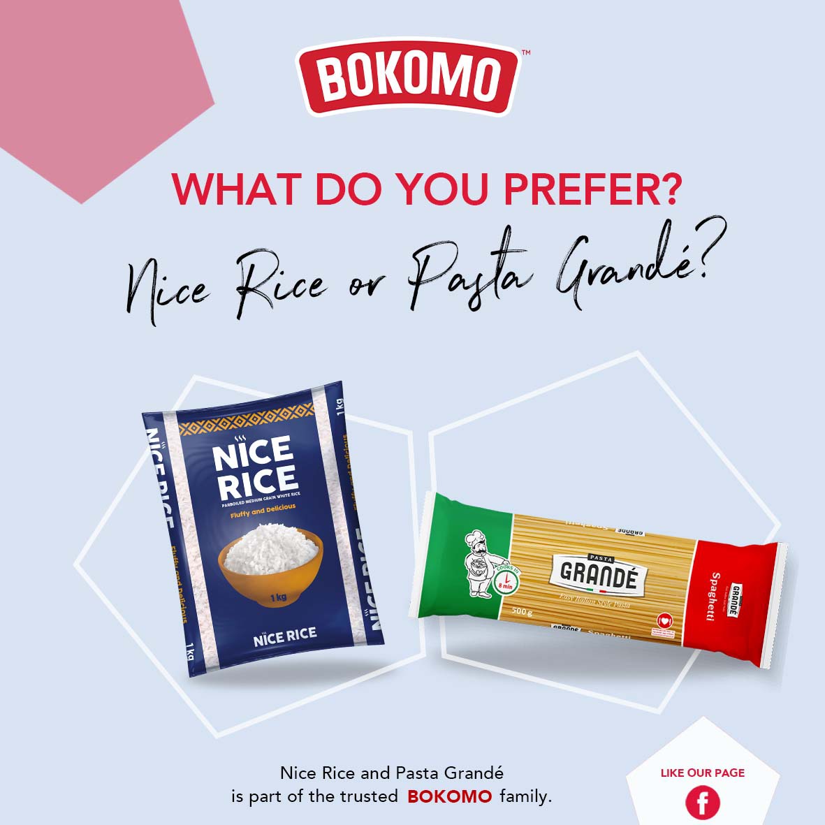 Bokomo Namibia - Which do you prefer - Nice Rice or Pasta... | Facebook