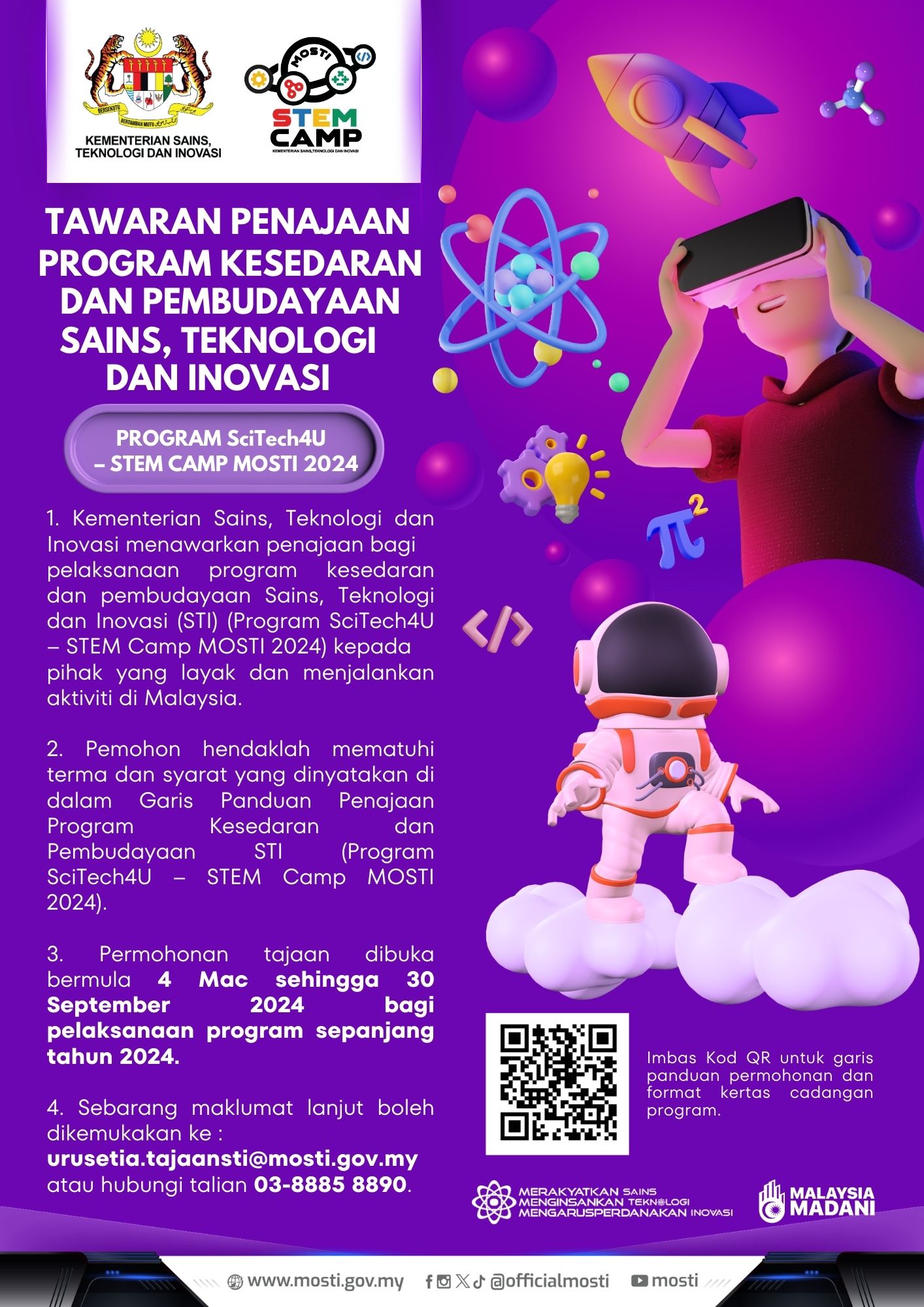 TAWARAN... - Kementerian Sains, Teknologi dan Inovasi (MOSTI) | Facebook