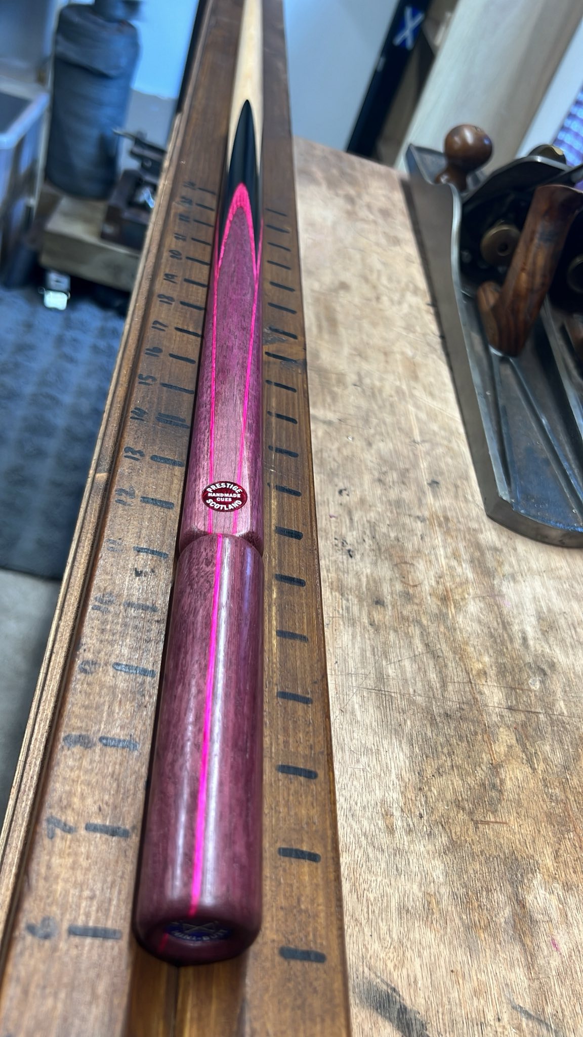 【カスタムキュー バットのみ】Ebony × Purple Heart Something a bit different, lovely red plate maple cue ebony butt