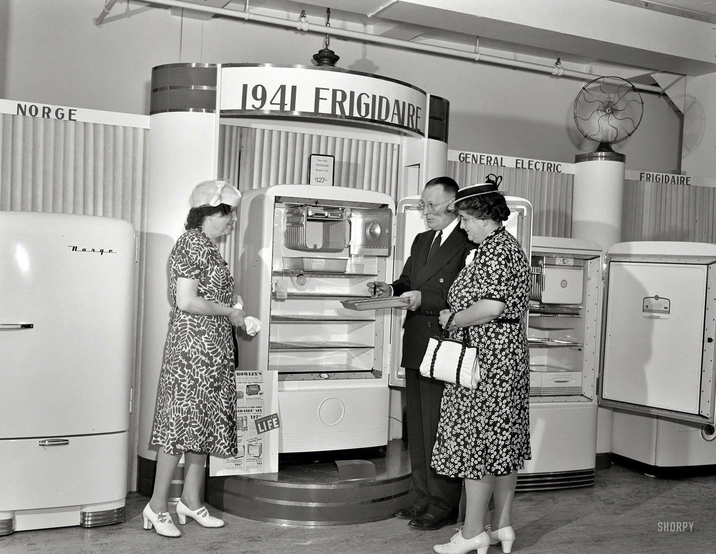 1941 General Electric fridge installed in malt shop