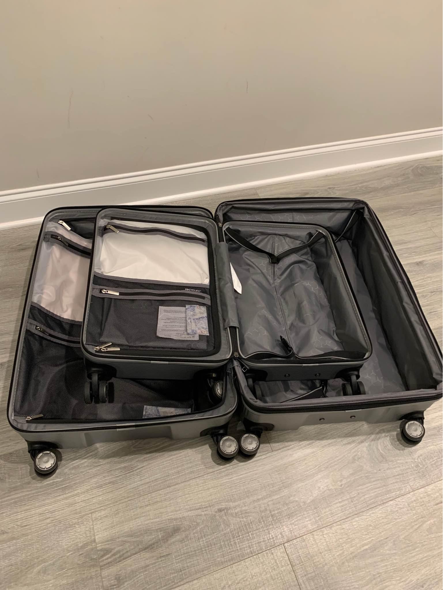 LIKE NEW 2 PIECE Samsonite Element XLT Hardside Grey Luggage Set with