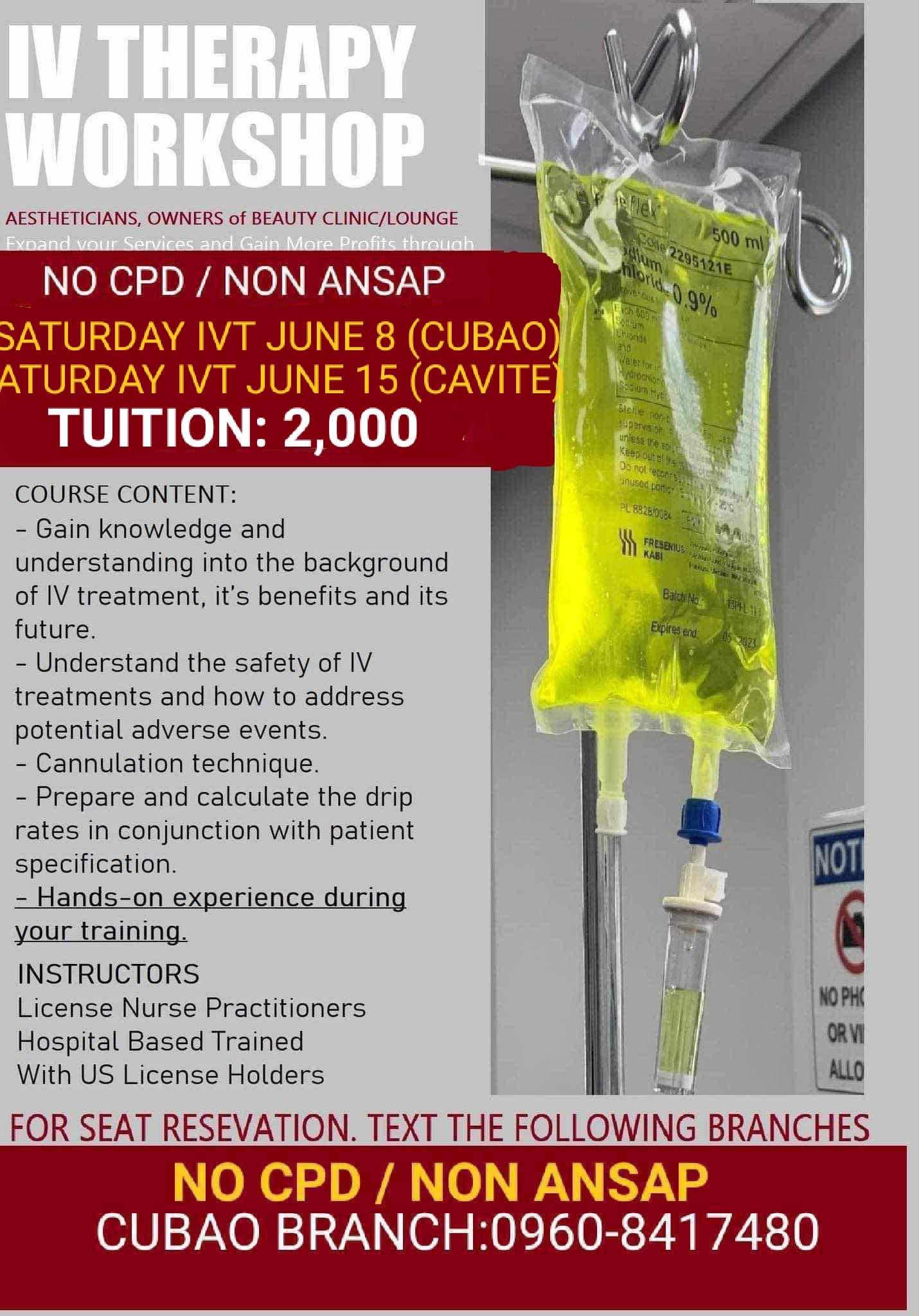 1 DAY BASIC IVT CANNULATION... - Caregiver United Philippines