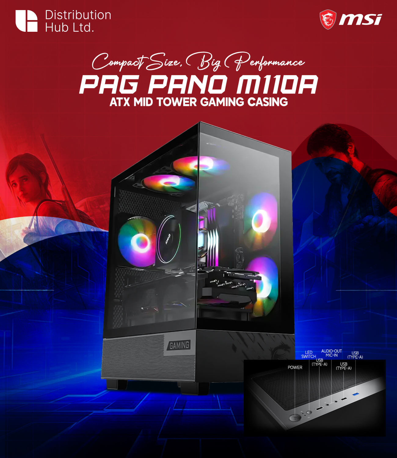 ? MSI PAG PANO M110A Micro-ATX Mid Tower Gaming Casing ? Bring 
