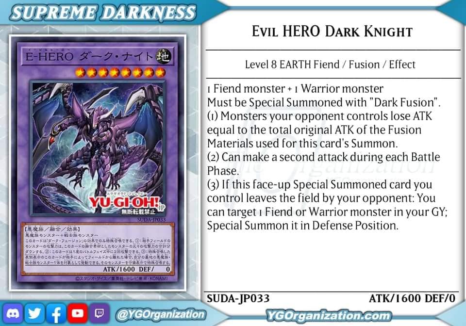 yugioh evil hero support cards CR06-AE004 Sinister Necrom (SR) Special Summon this card from your hand in Defense Position Some new support for "HERO"?