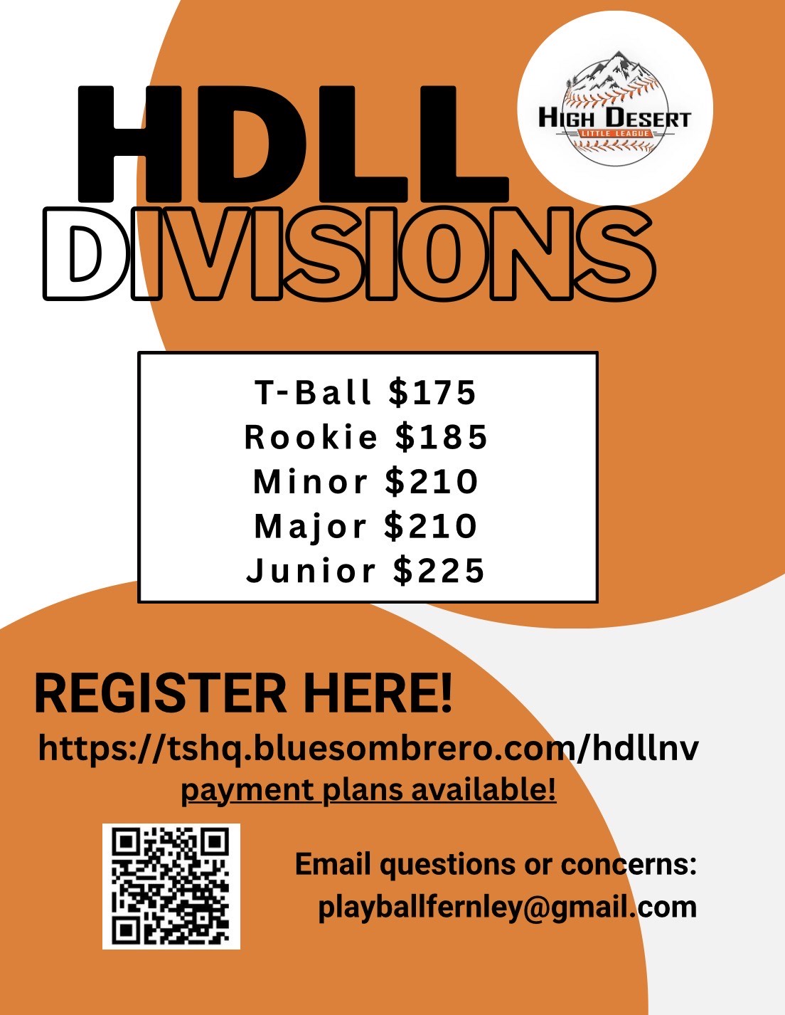 🎉⚾ REGISTRATION OPENS... - High Desert Little League Fernley | Facebook
