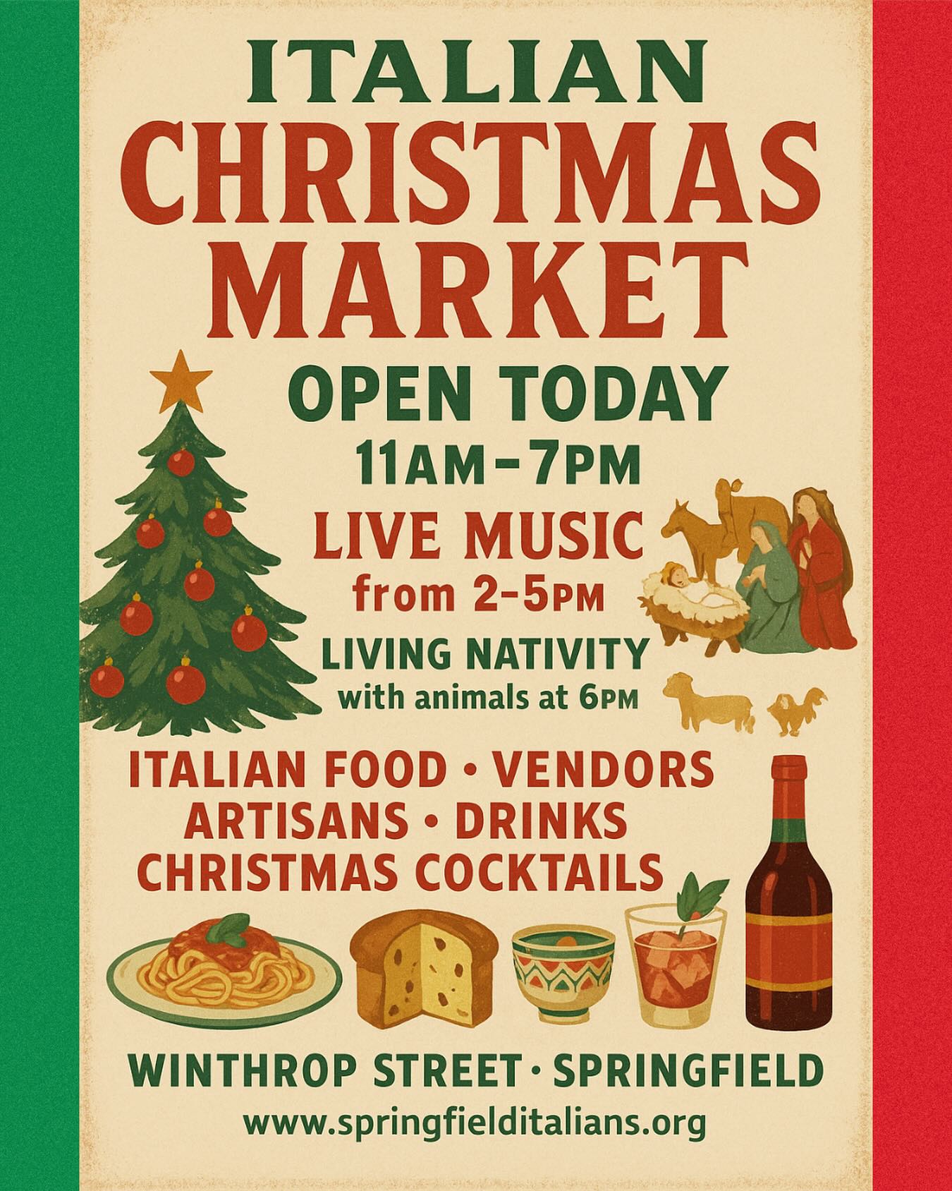 Springfield - 🎄🇮🇹 ITALIAN CHRISTMAS MARKET — OPEN TODAY! 🇮🇹🎄 Join us on ...