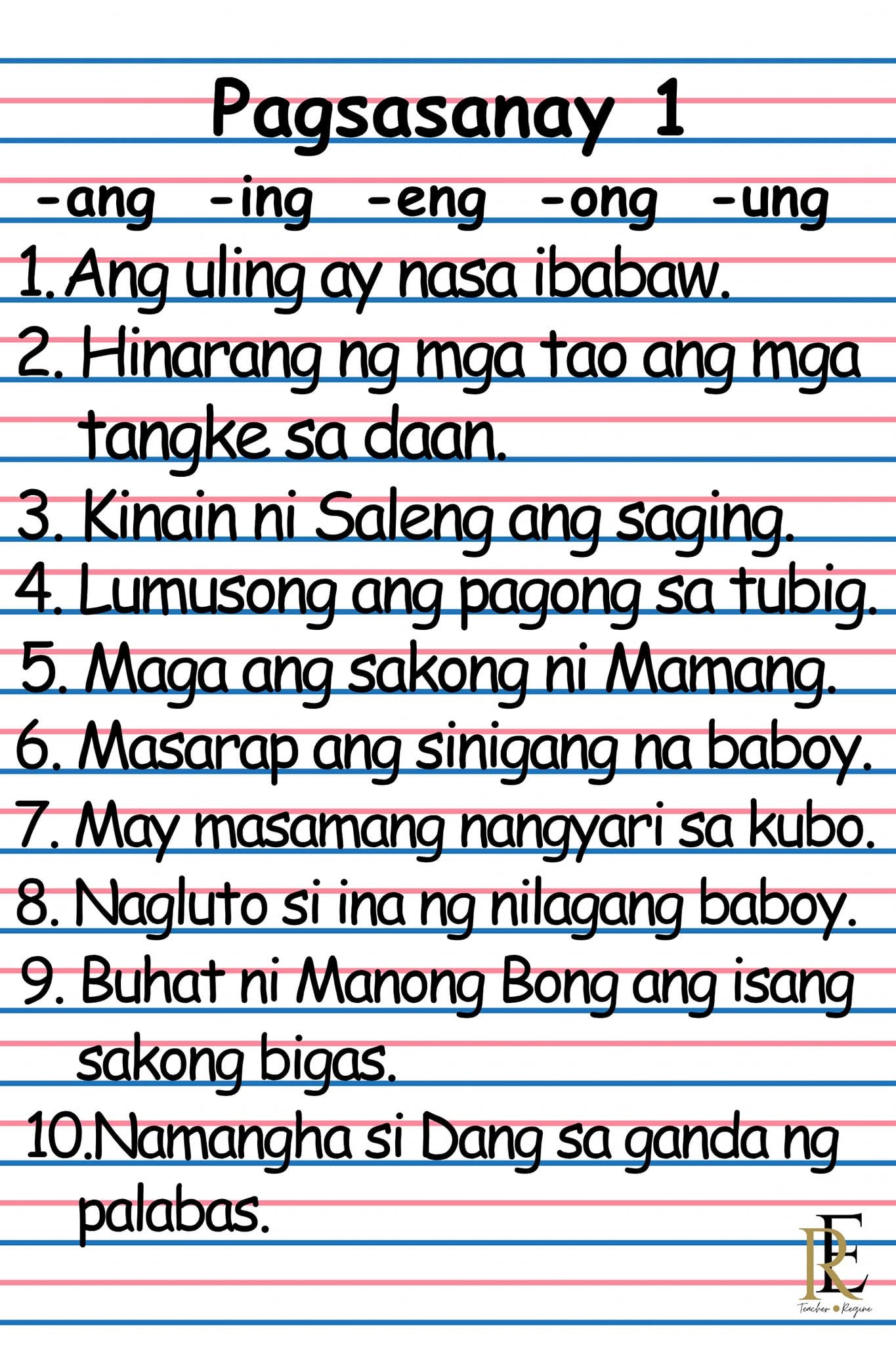 Pagsasanay sa Pagbasa ng mga... - Teacher Sheila's Corner | Facebook