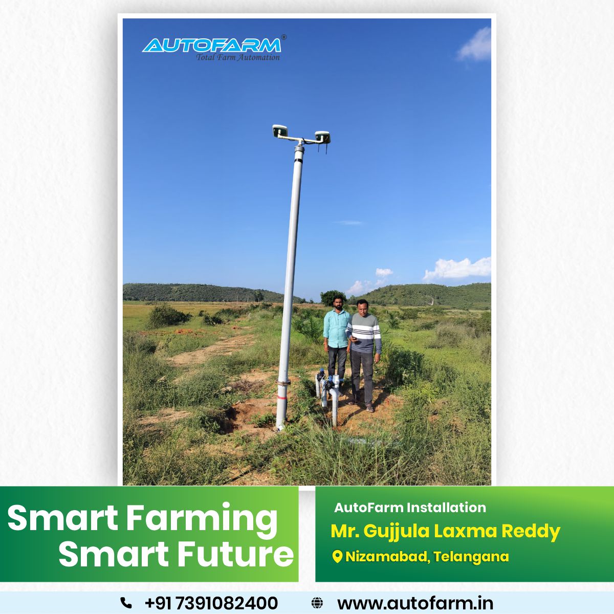 AutoFarm - Mr. Gujjula Laxma Reddy has installed the AutoFarm system on ...