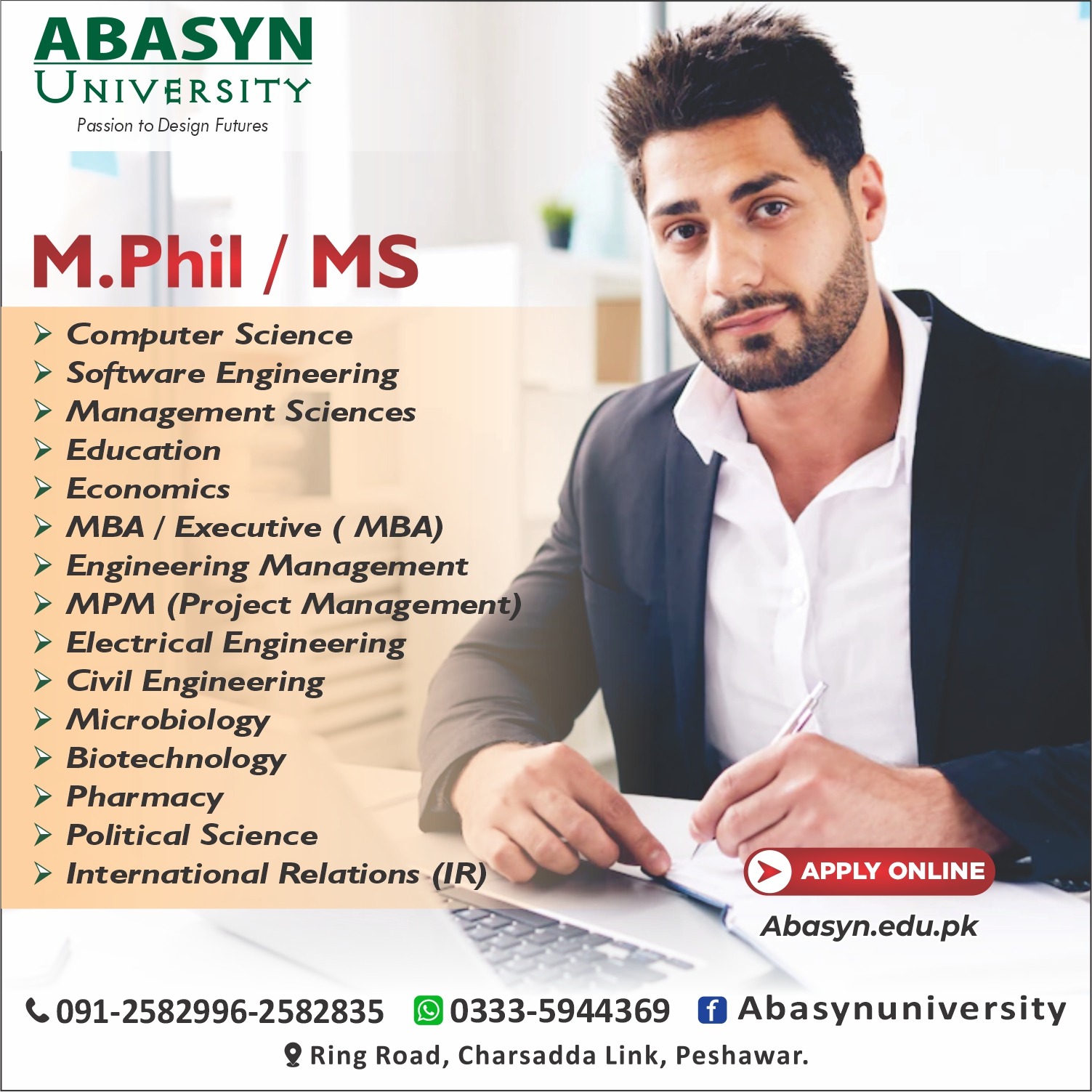 ADMISSIONS OPEN Spring 2024 -MS... - Abasyn University | Facebook