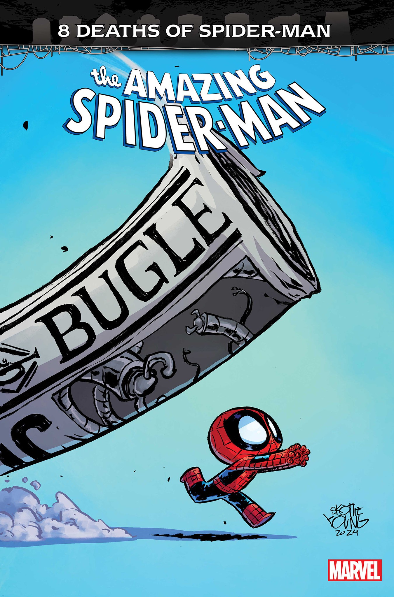 The Amazing Spider-Man #611 with a classic Skottie Young cover