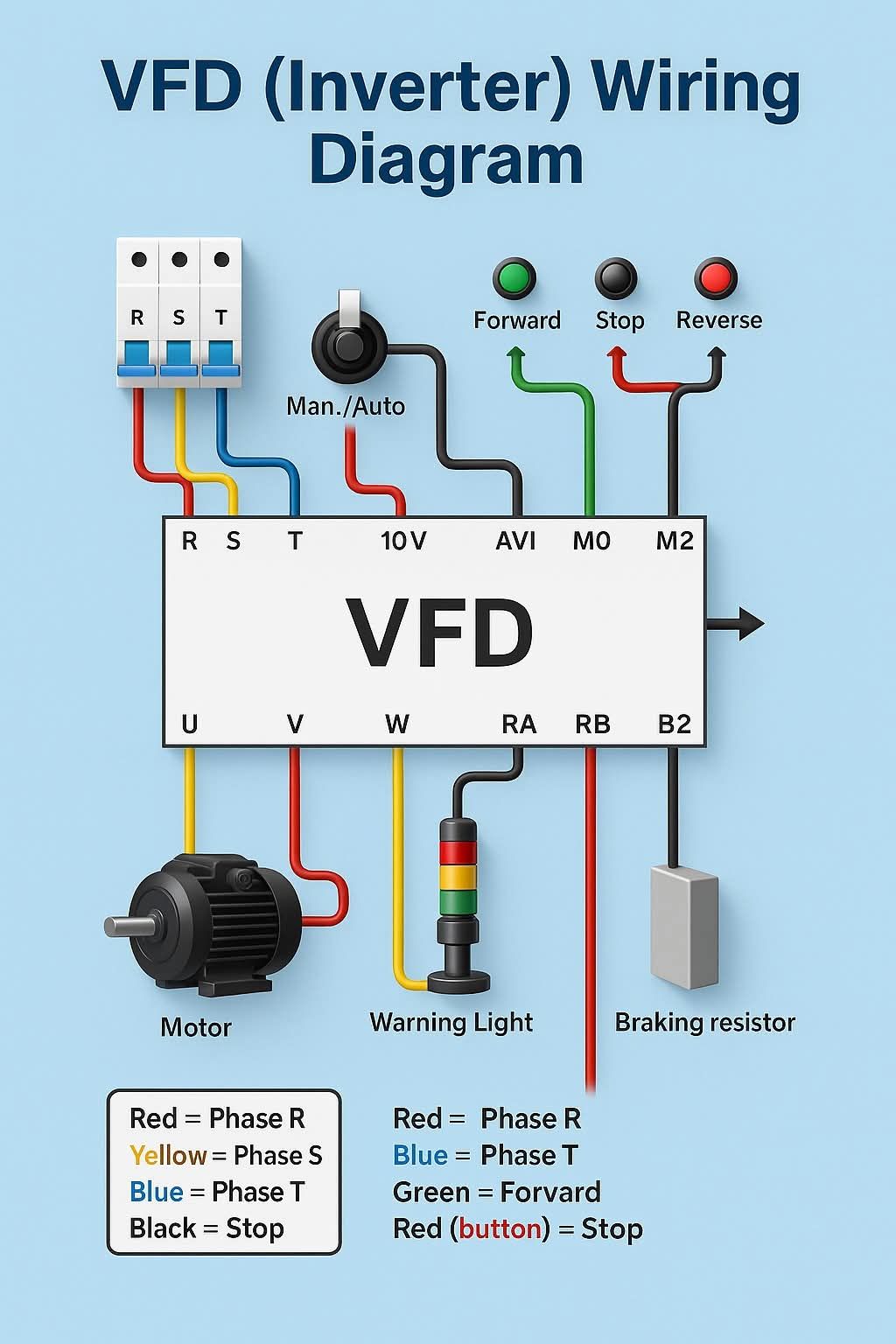 Electrical - VFD Inverter (Wiring Diagram) #fblifestyle | Facebook