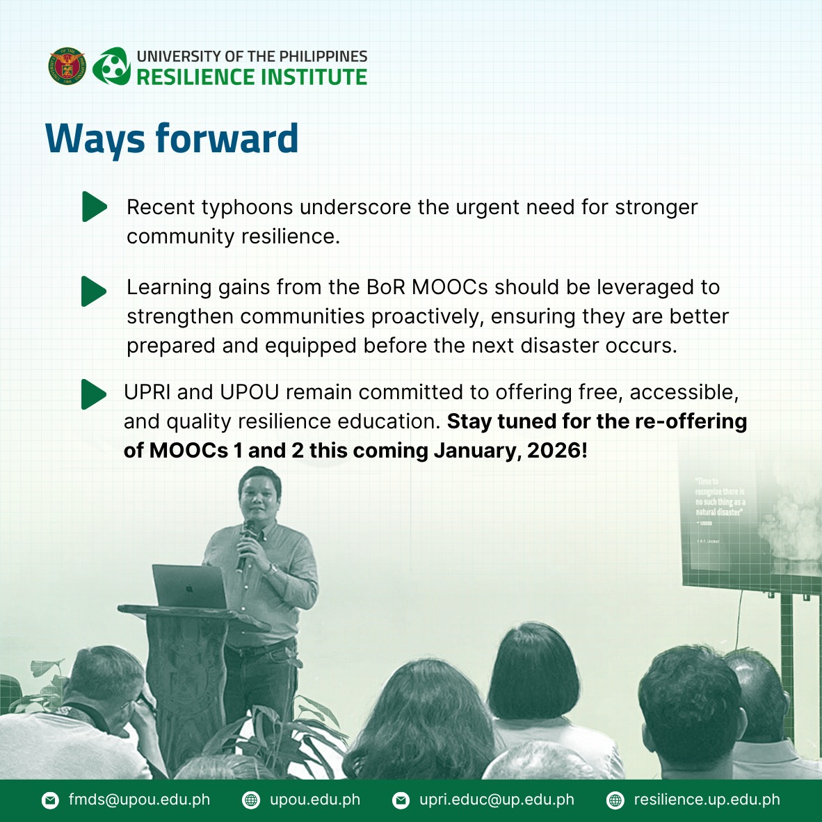UP Resilience Institute added a... - UP Resilience Institute