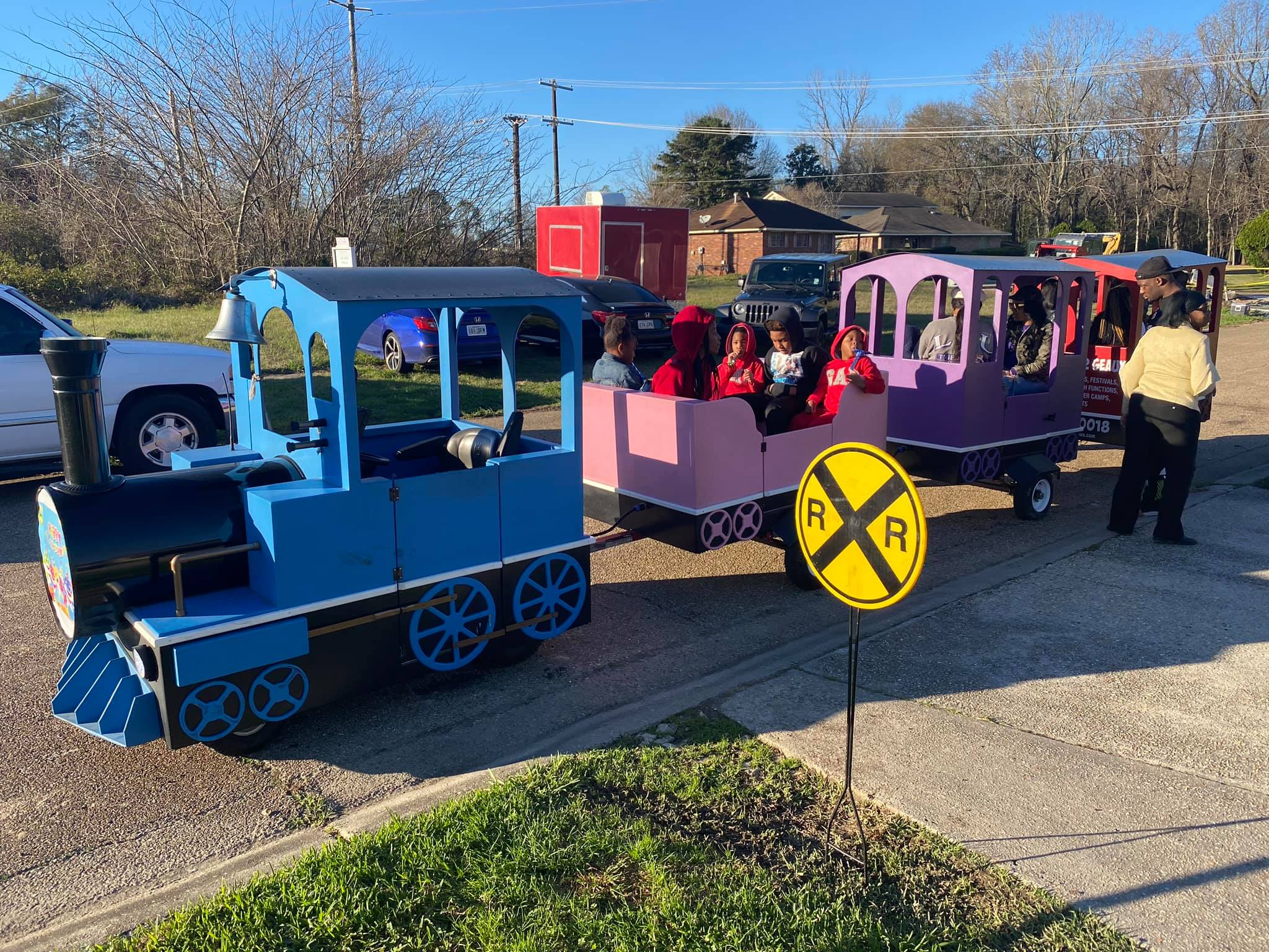 Baby Shark themed Birthday... - Party Trains 2 Geaux, LLC