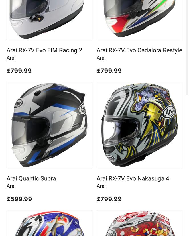 arai helmet black friday VX-Pro4 Solid Helmet, Frost / Small duct center brace Arai XC Diamond Black