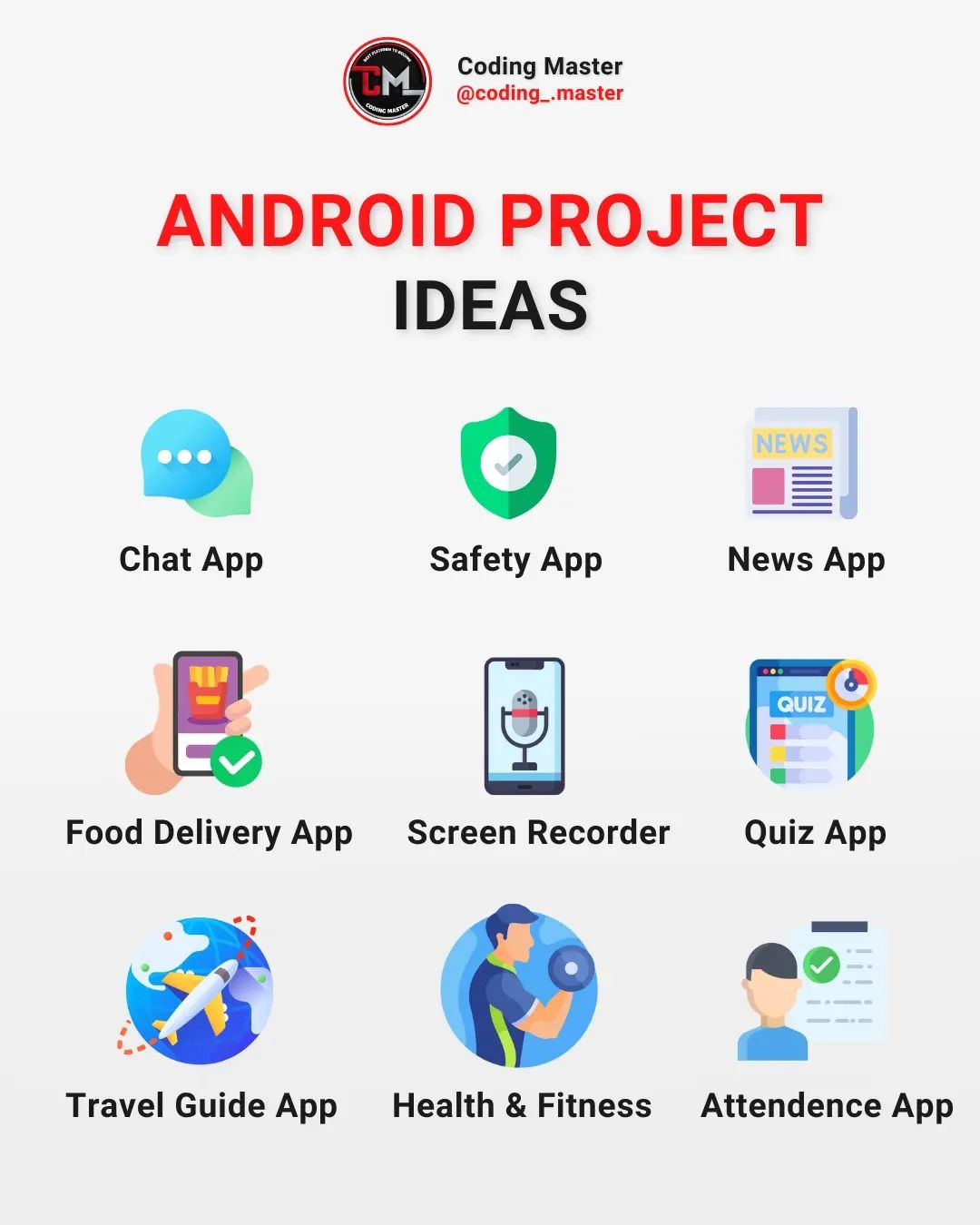 Coding_Master - Android Project Ideas 🚀💯...