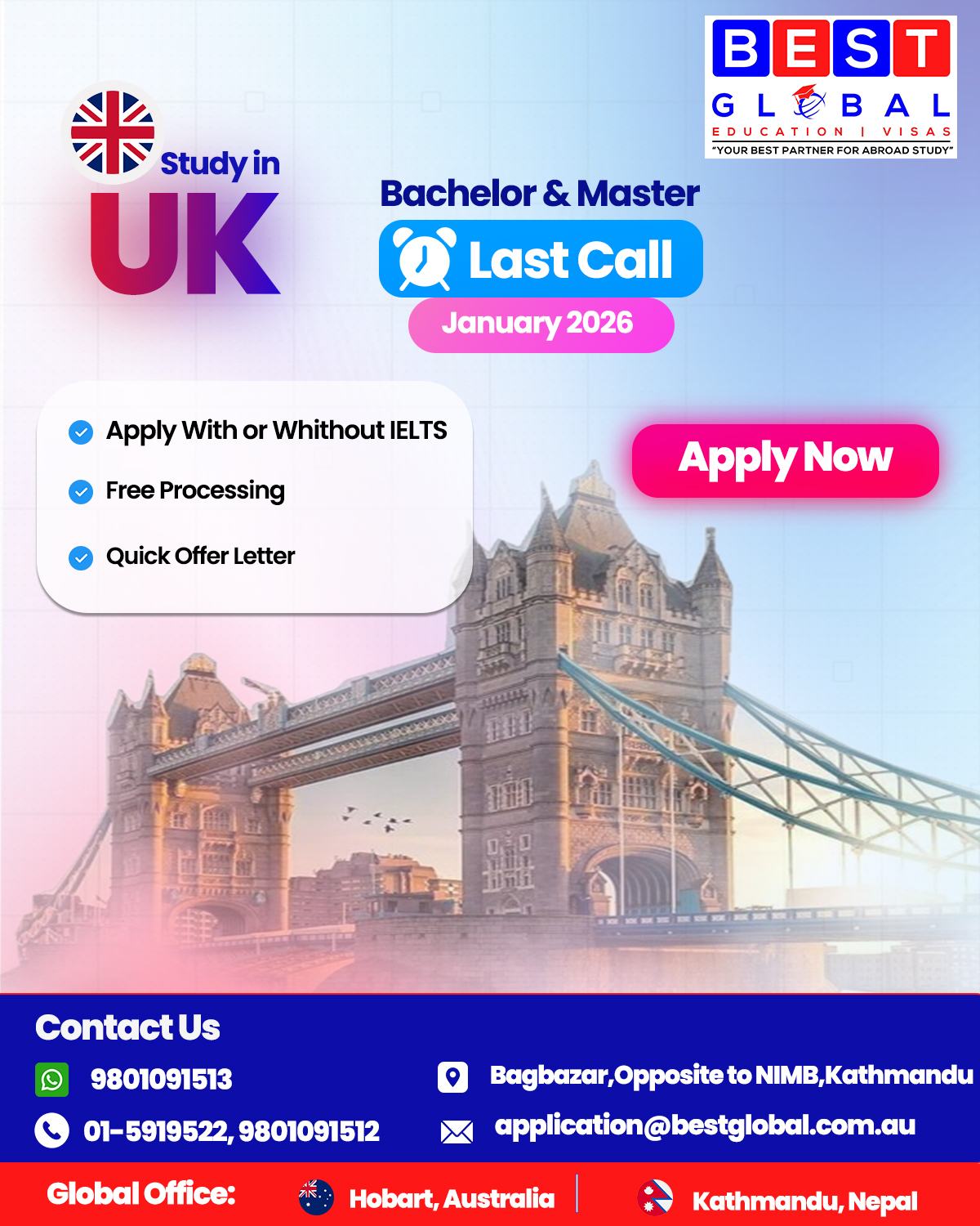 BEST - 🎓🇬🇧 Study in the UK – January 2026 Intake! Last Call for ...