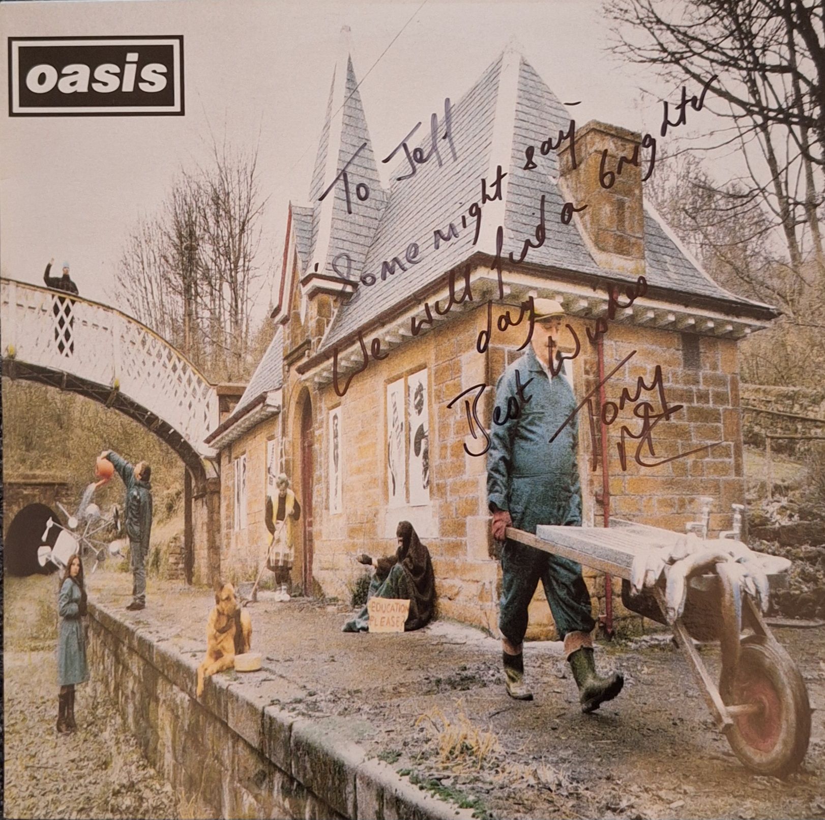 Oasis Some Might Say single cover. Cromford Railway Station