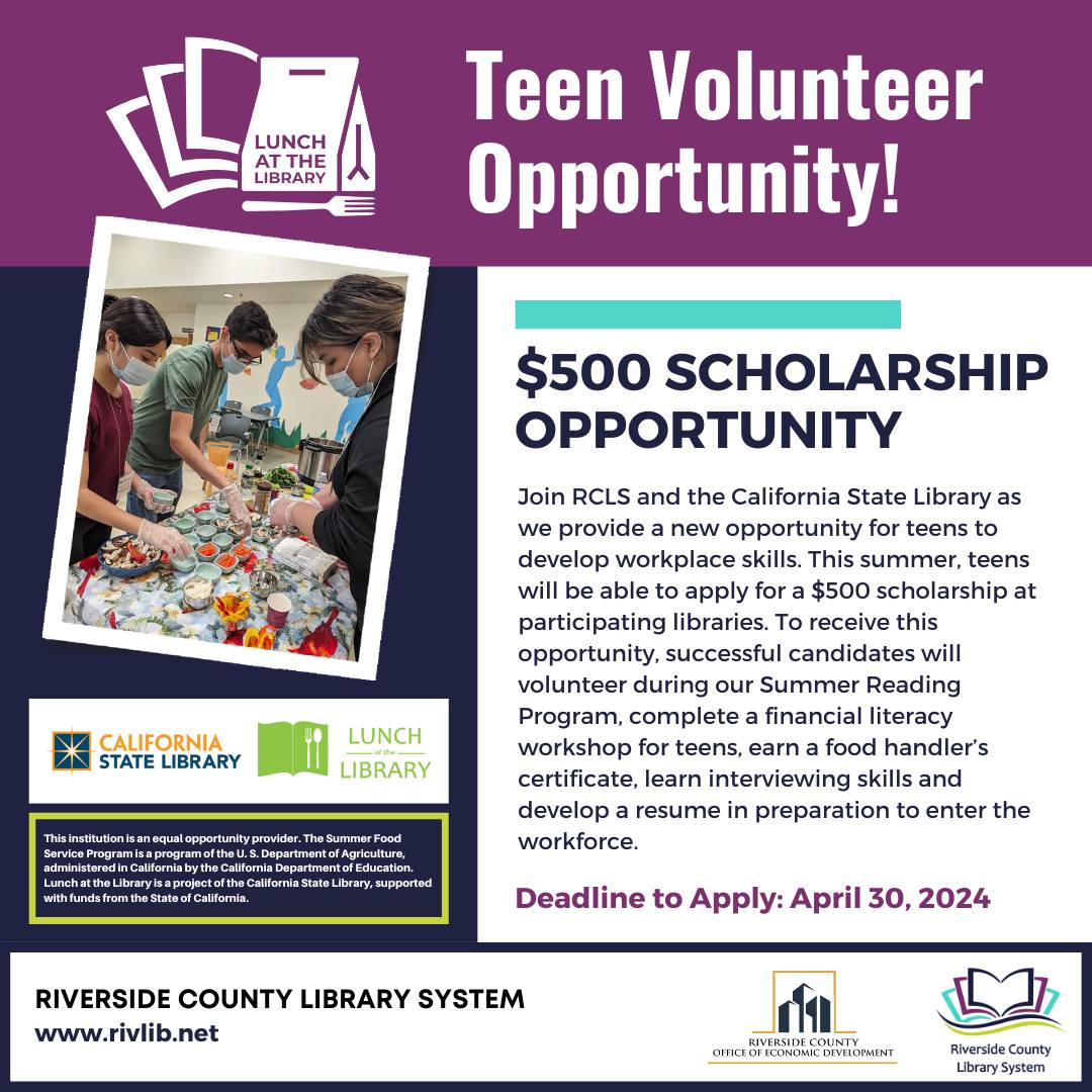 Join RCLS and the California State... - Woodcrest Library | Facebook