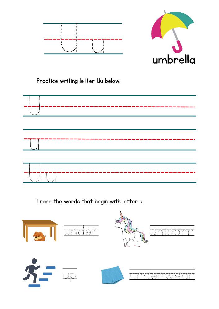 Ma'am Ritch - Letter Uu Worksheets... | Facebook