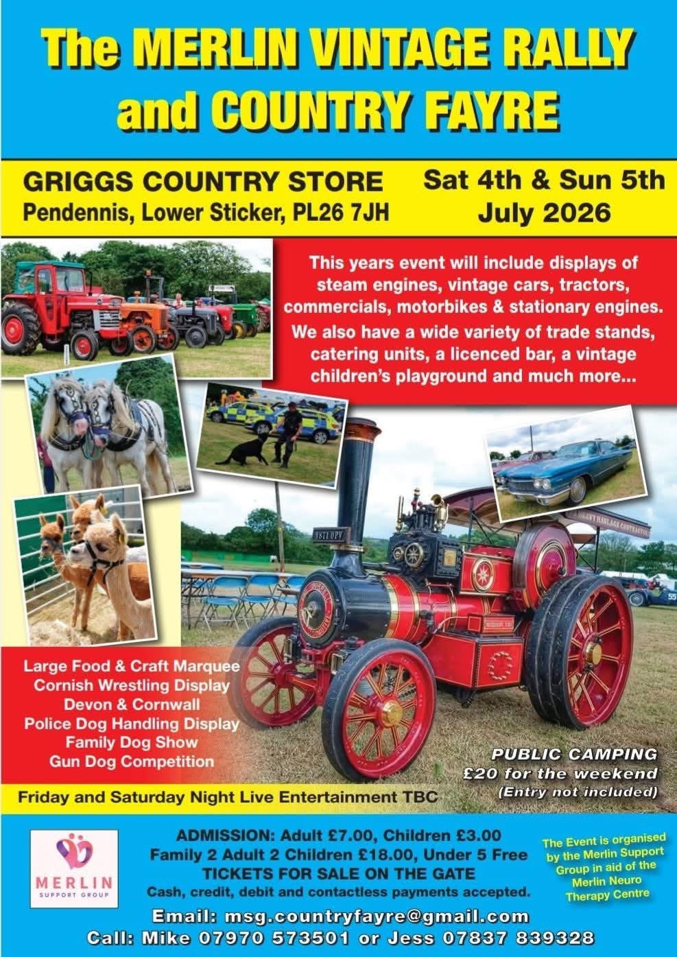 The MERLIN VINTAGE RALLY & COUNTRY FAYRE