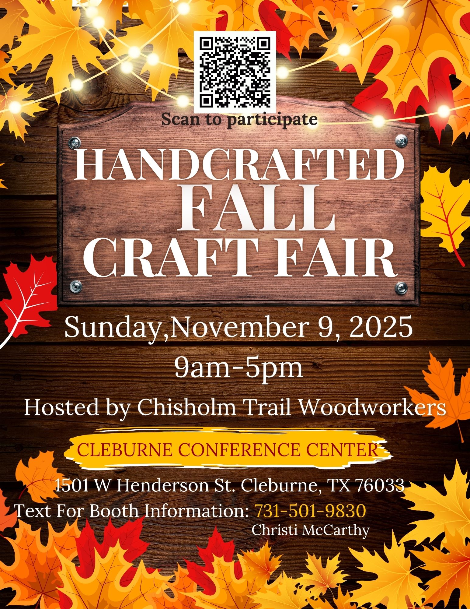 DFW Craft Shows Community | Vendor Call: Chisholm Trail Woodworkers ...