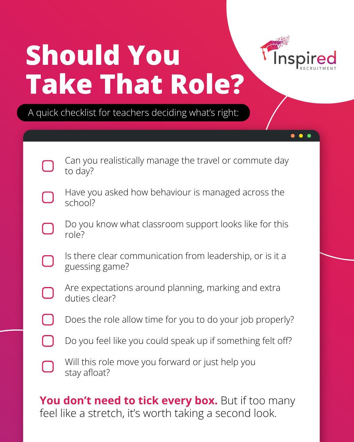Inspired - Not every role will be the right fit, and that’s OK. Before ...