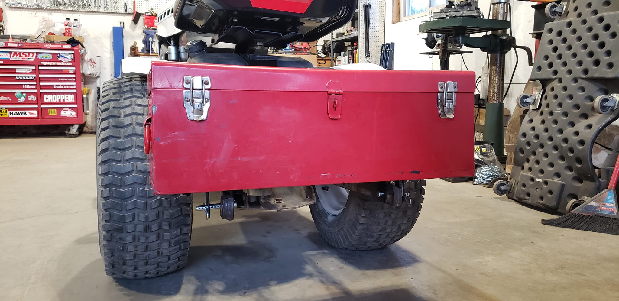 First tractor mod using random junk parts